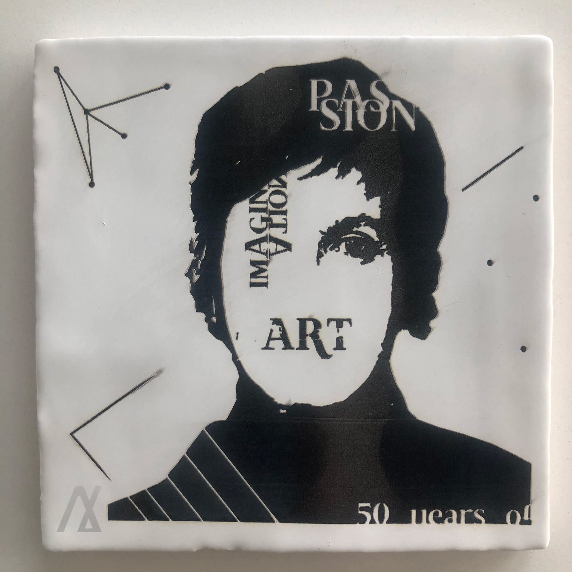 Laserengraved on tile