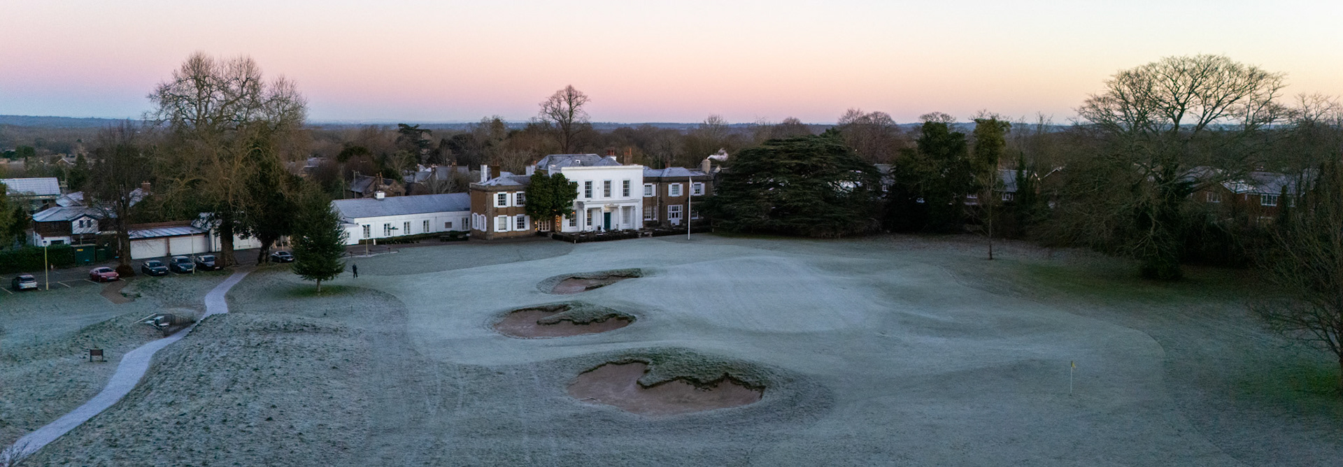 Effiingham Golf Club on a cold Winter's morning