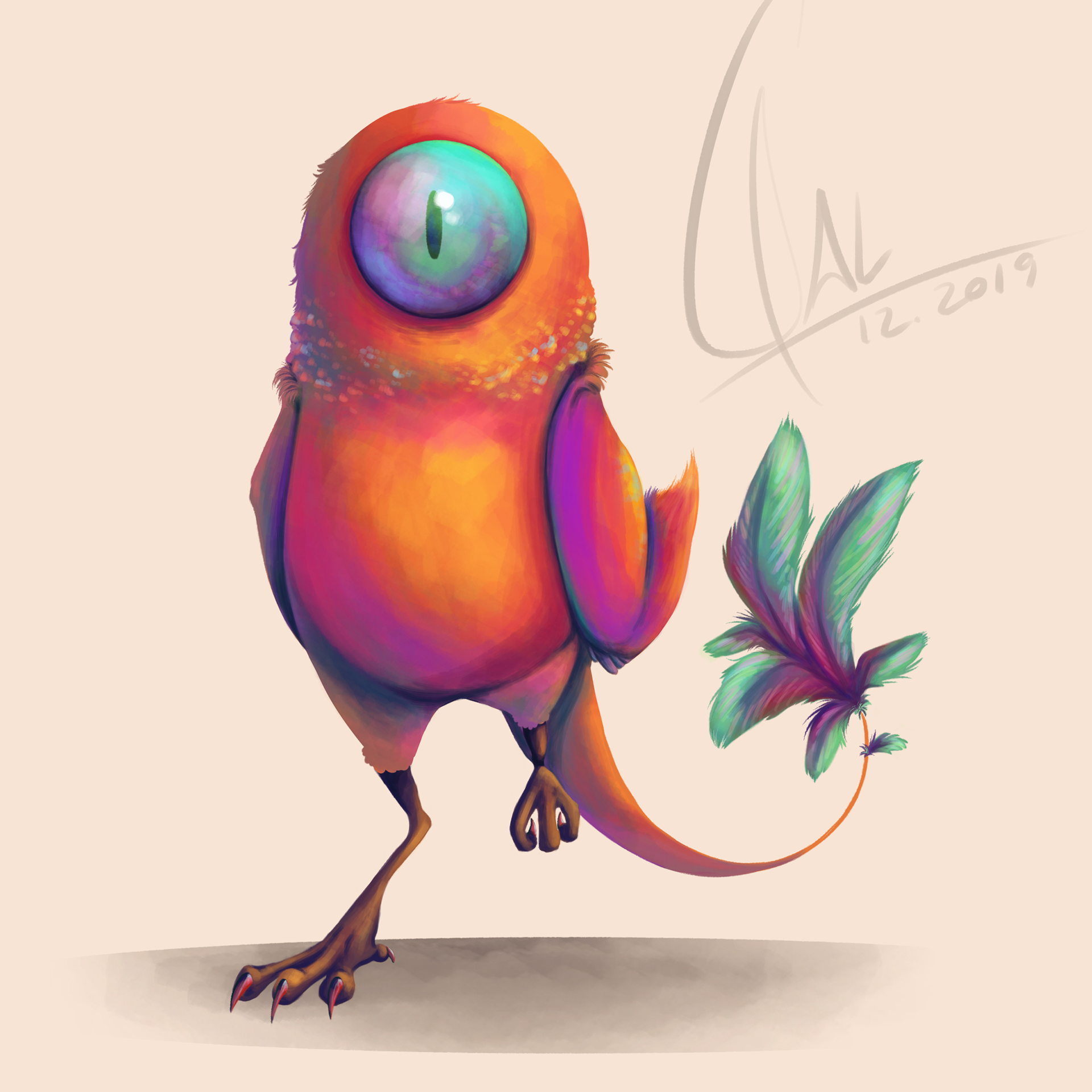 Maurice, the one-eyed bird