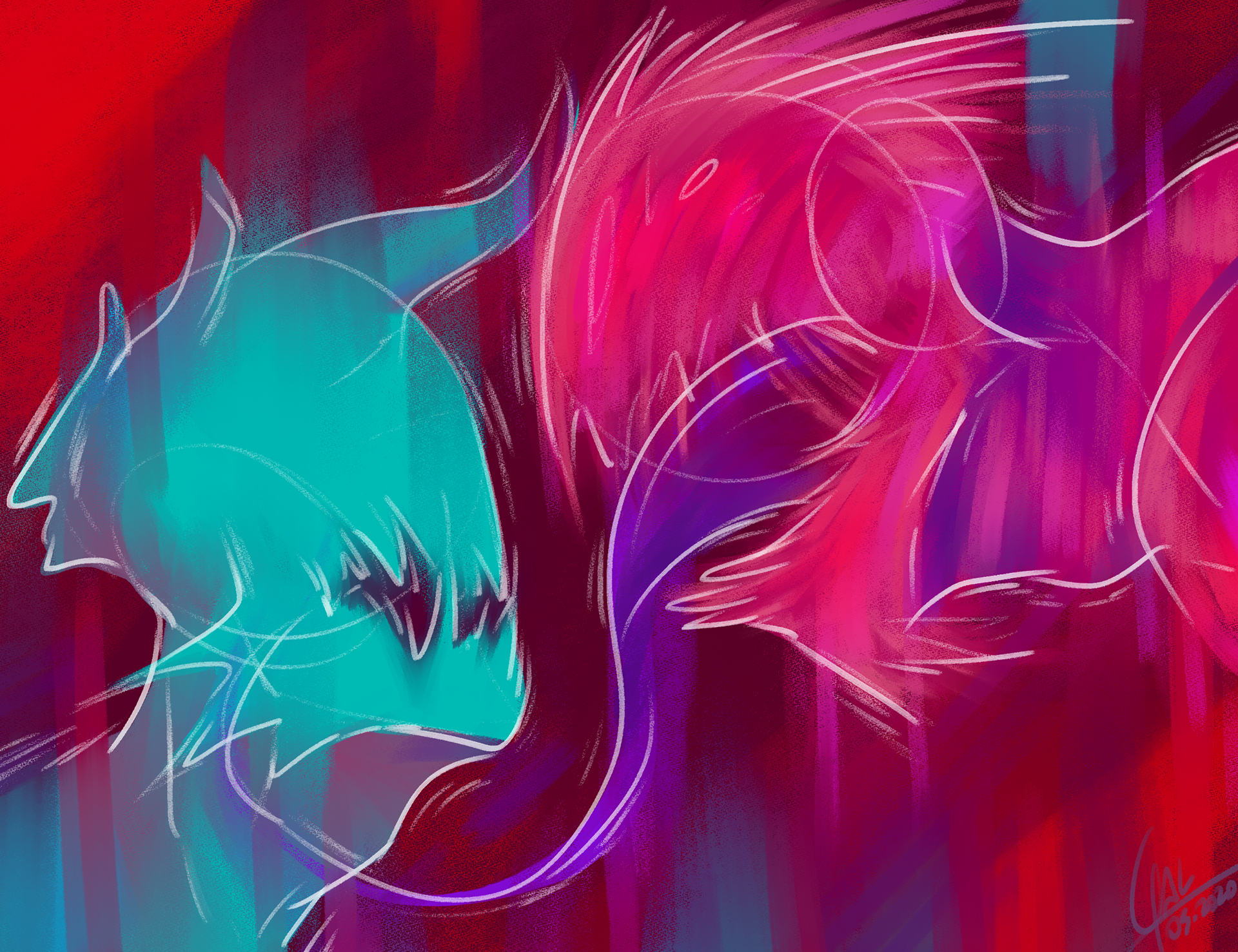 Blue & Pink