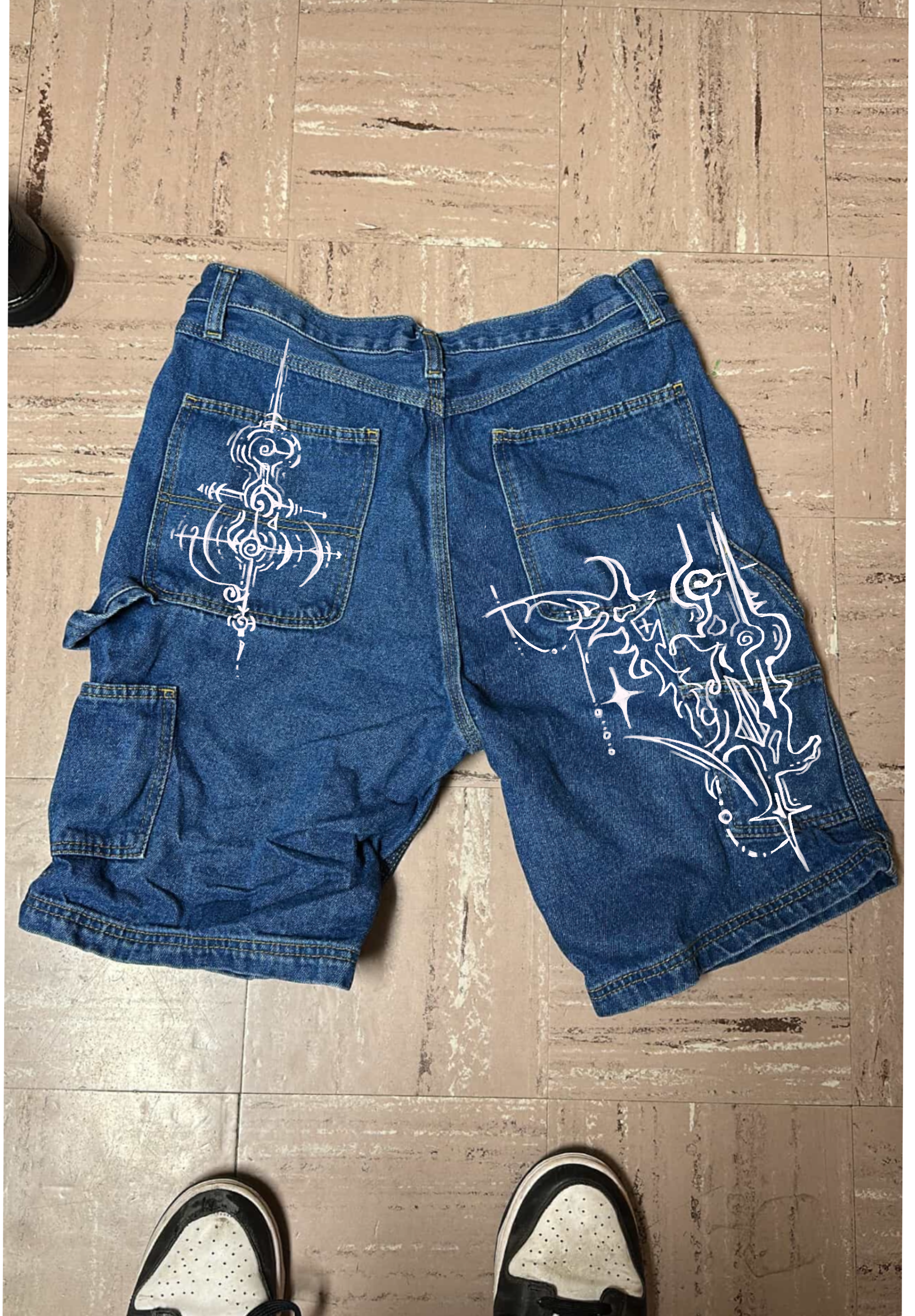 Painted Cybersigilism Jorts
