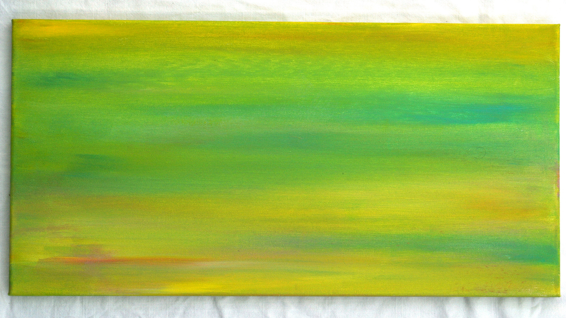 "JeuneJauneJuin" 2016 12"x24" Acrylic on Canvas $175