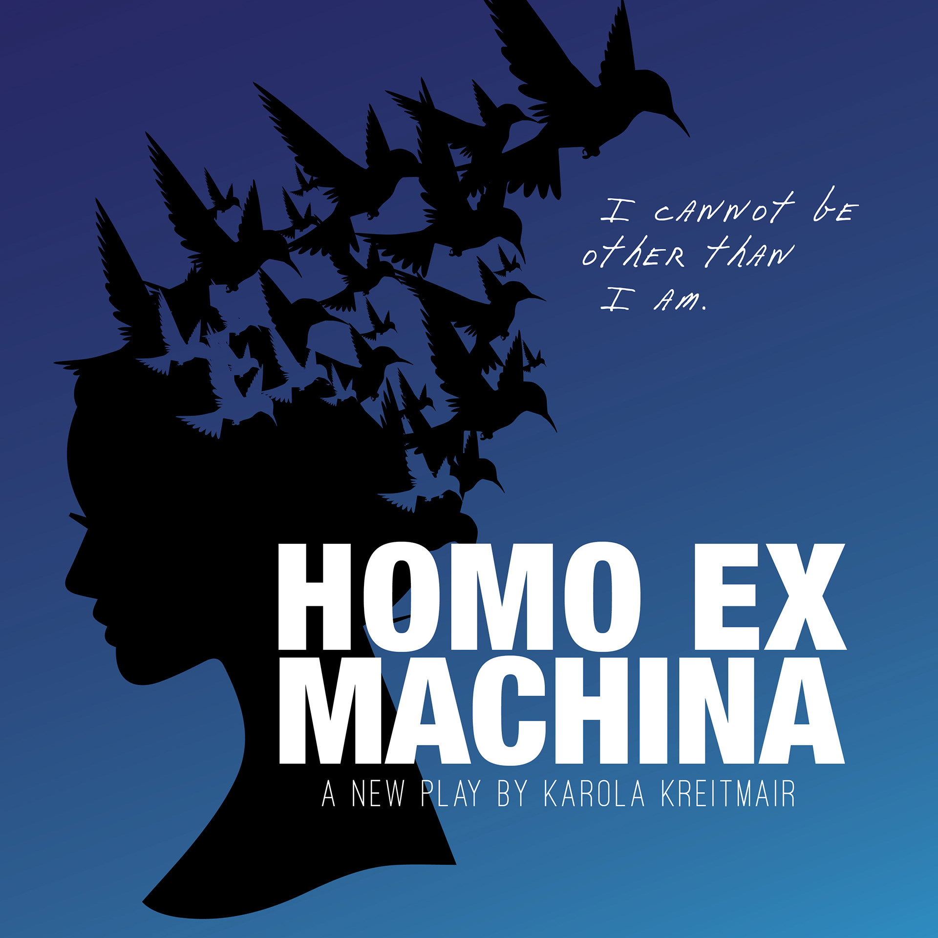 Poster design for Homo Ex Machina by Karola Kreitmair
