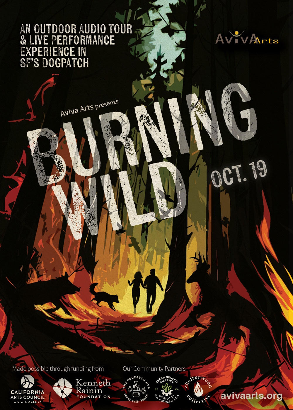 Poster Design for Burning Wild, Aviva Arts