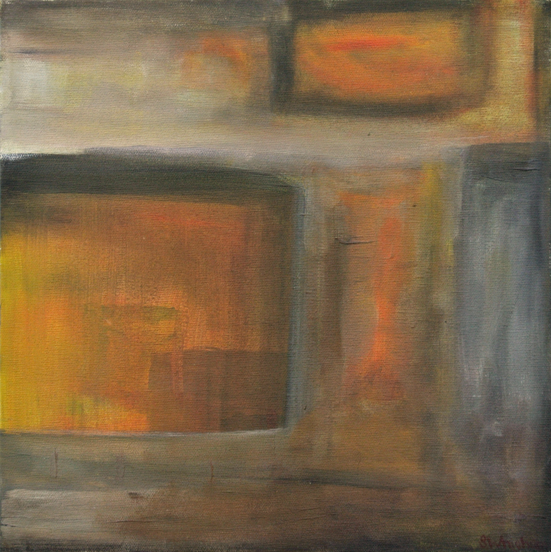 "Cityscape" 2002 12"x12" Acrylic on Canvas $95  