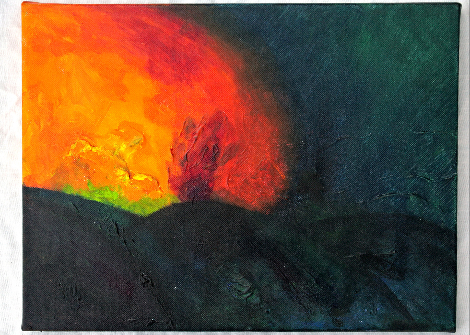 "Somewhere" 2016 12"x16" Acrylic on Canvas $125