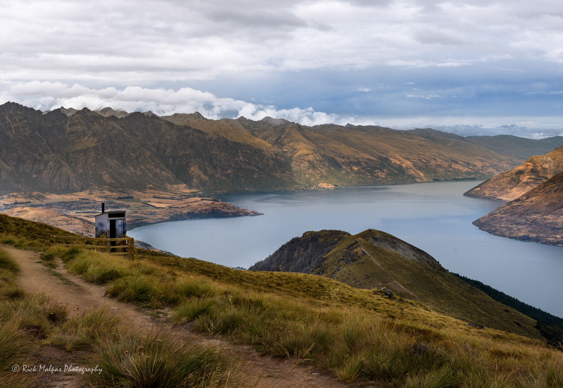 Lake Wakatipu from the Ben Lomond Saddle, Queenstown, NZ