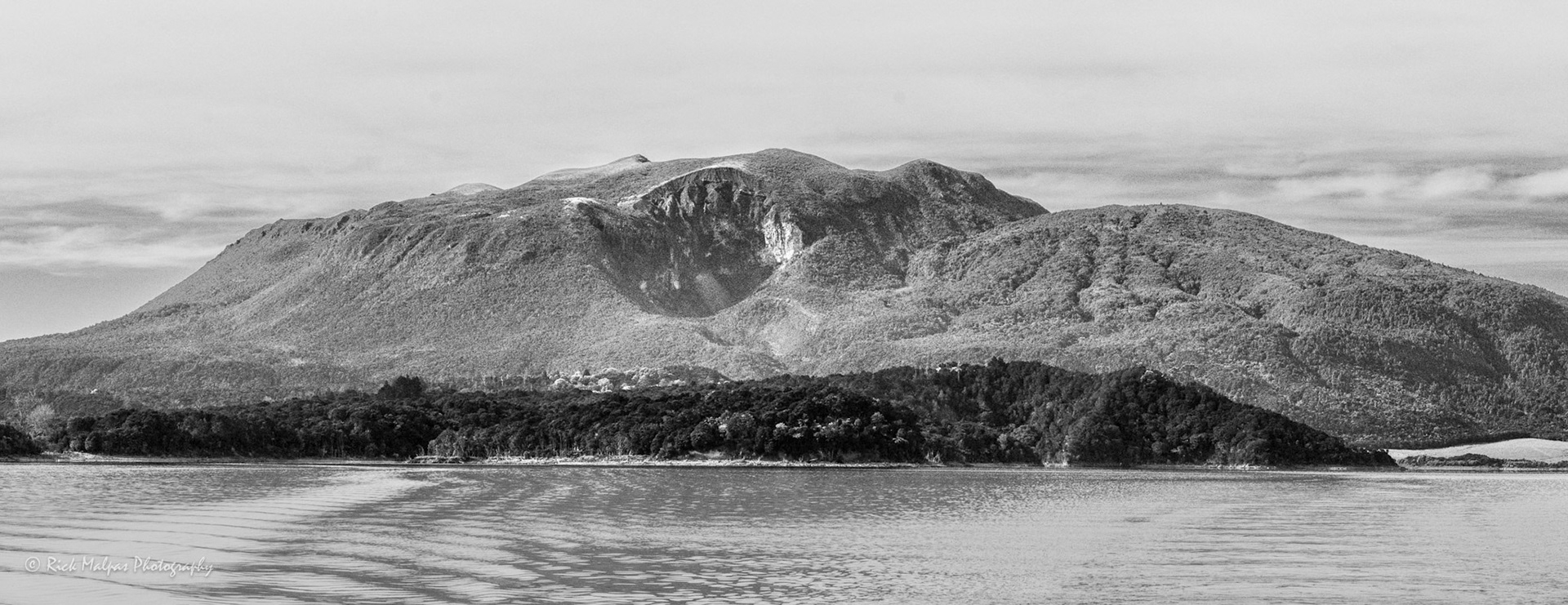 Mt Tarawera from Lake Rotomahana, Rotorua, NZ