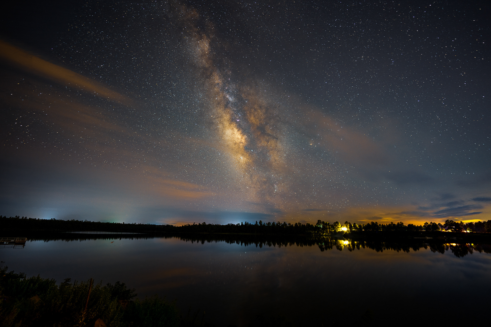 The Milky Way over Show Low Lake