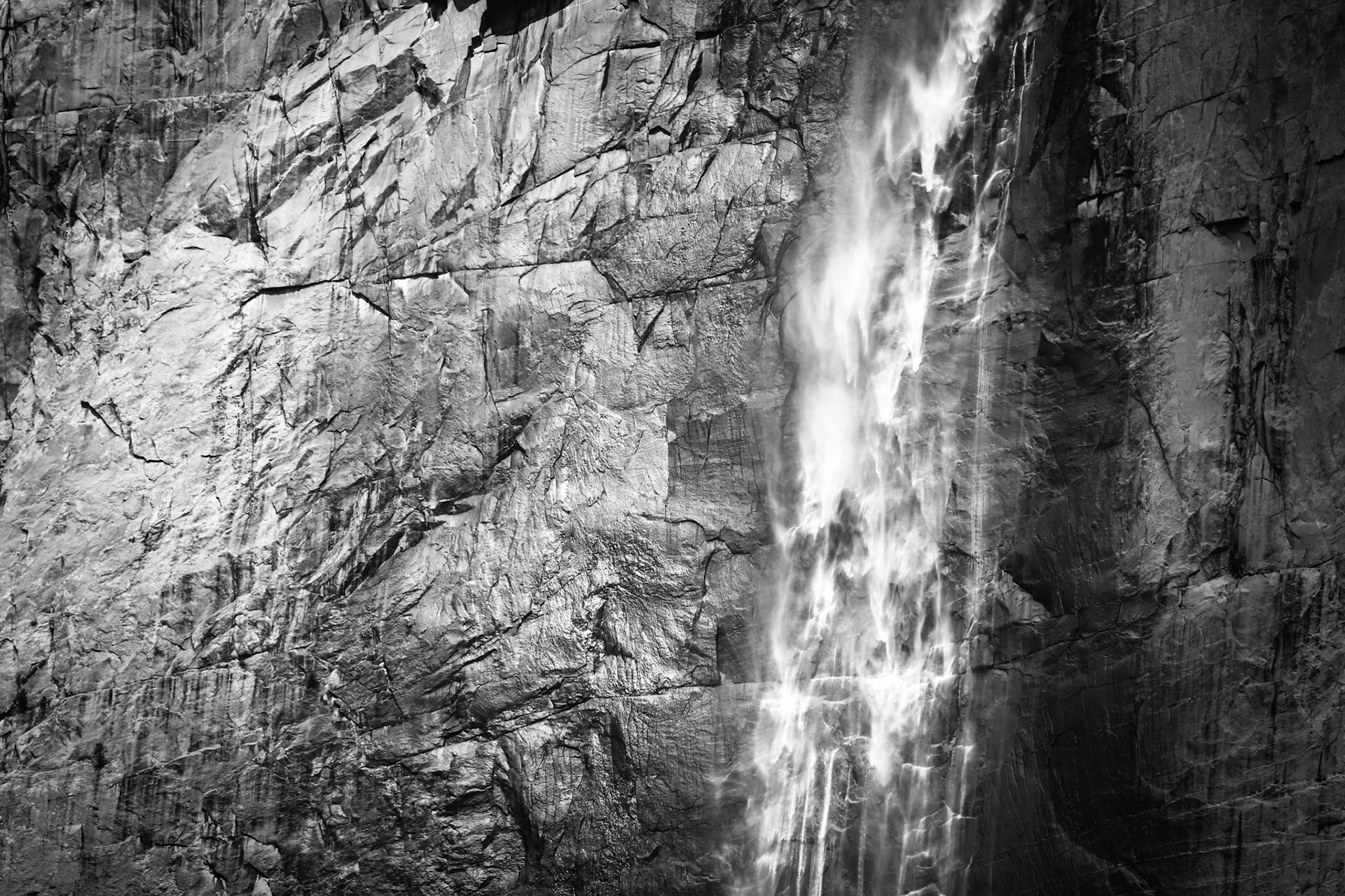 Closeup of Upper Yosemite Falls. Nancy hiked to the top while I shot around the valley with Denali :)