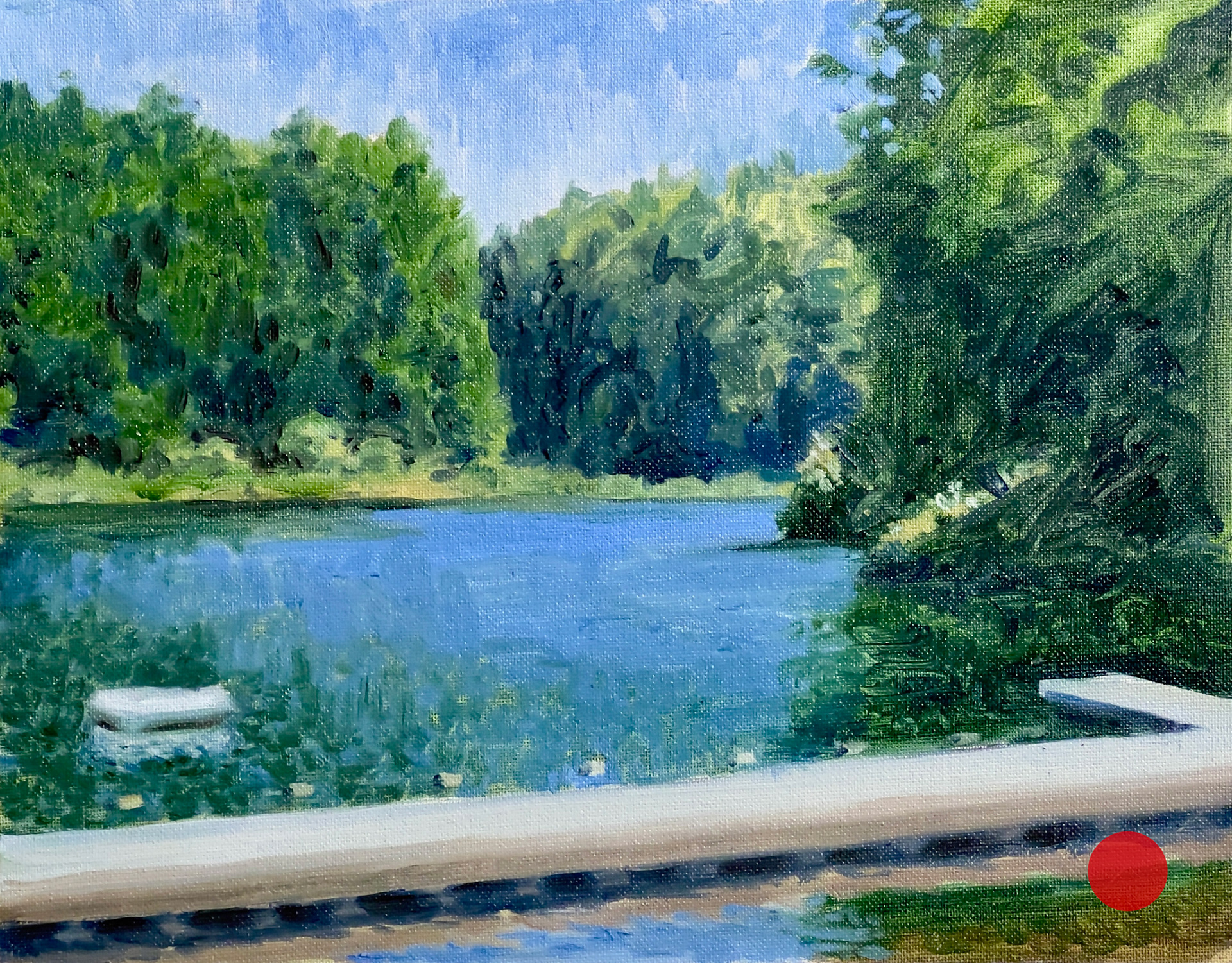 *Sold* "Tilikum Lake", Oil on Canvas Panel, 14" x 11"