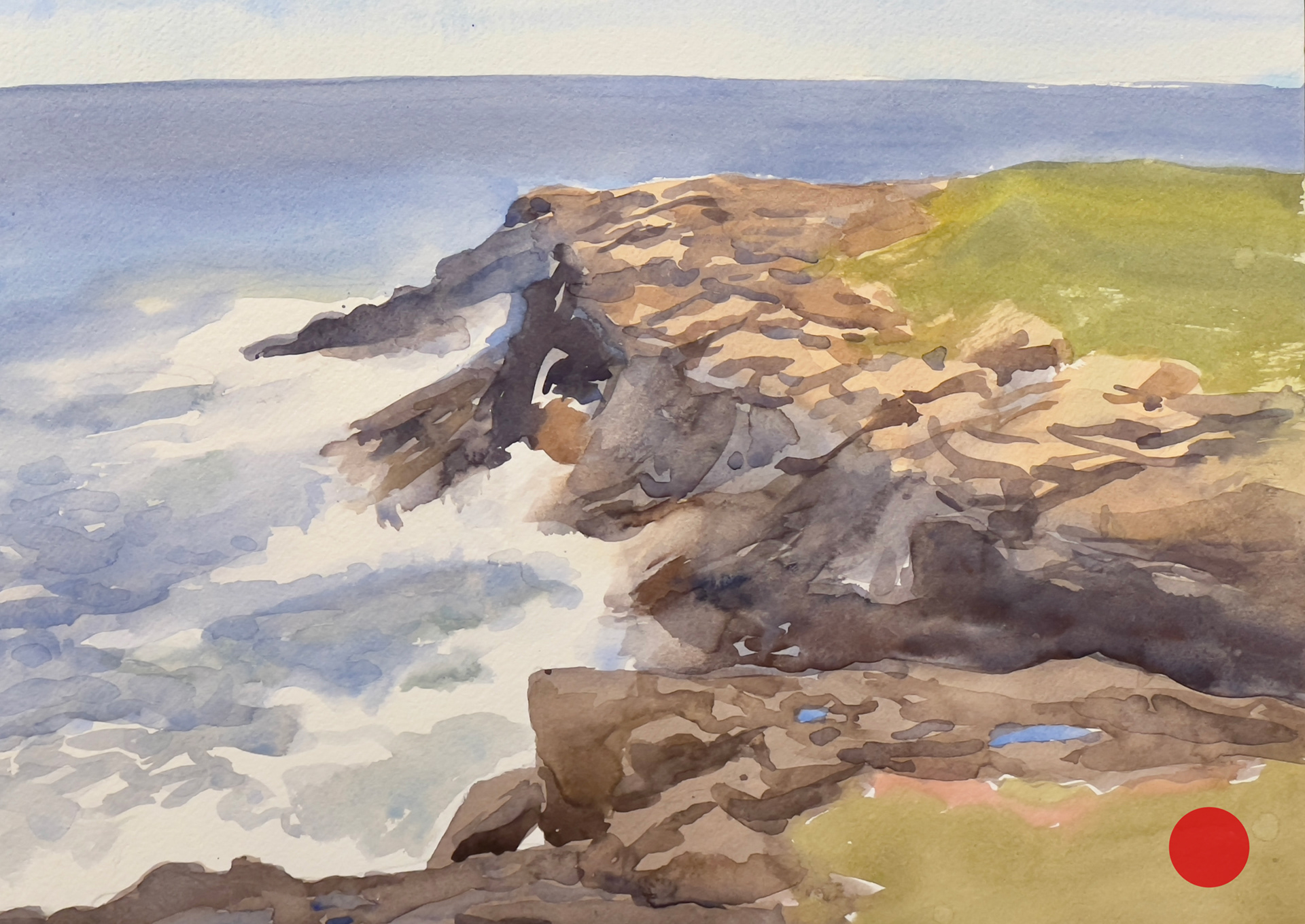*Sold* "Depoe Bay", Watercolor on Paper, 12" x 9"