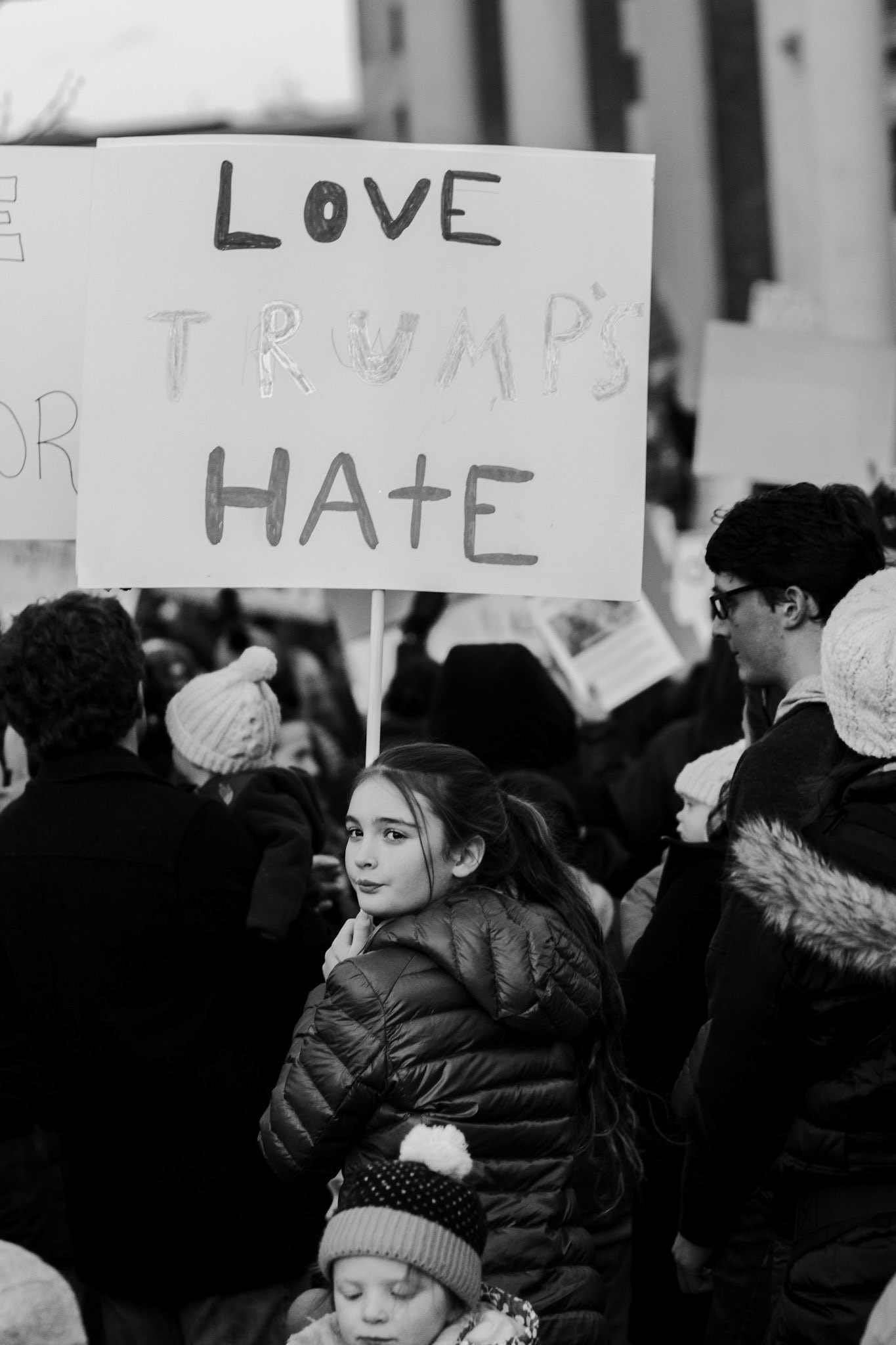 Protestor's gathered in Hartford, Connecticut for anti trump muslim ban protest. February 2017.