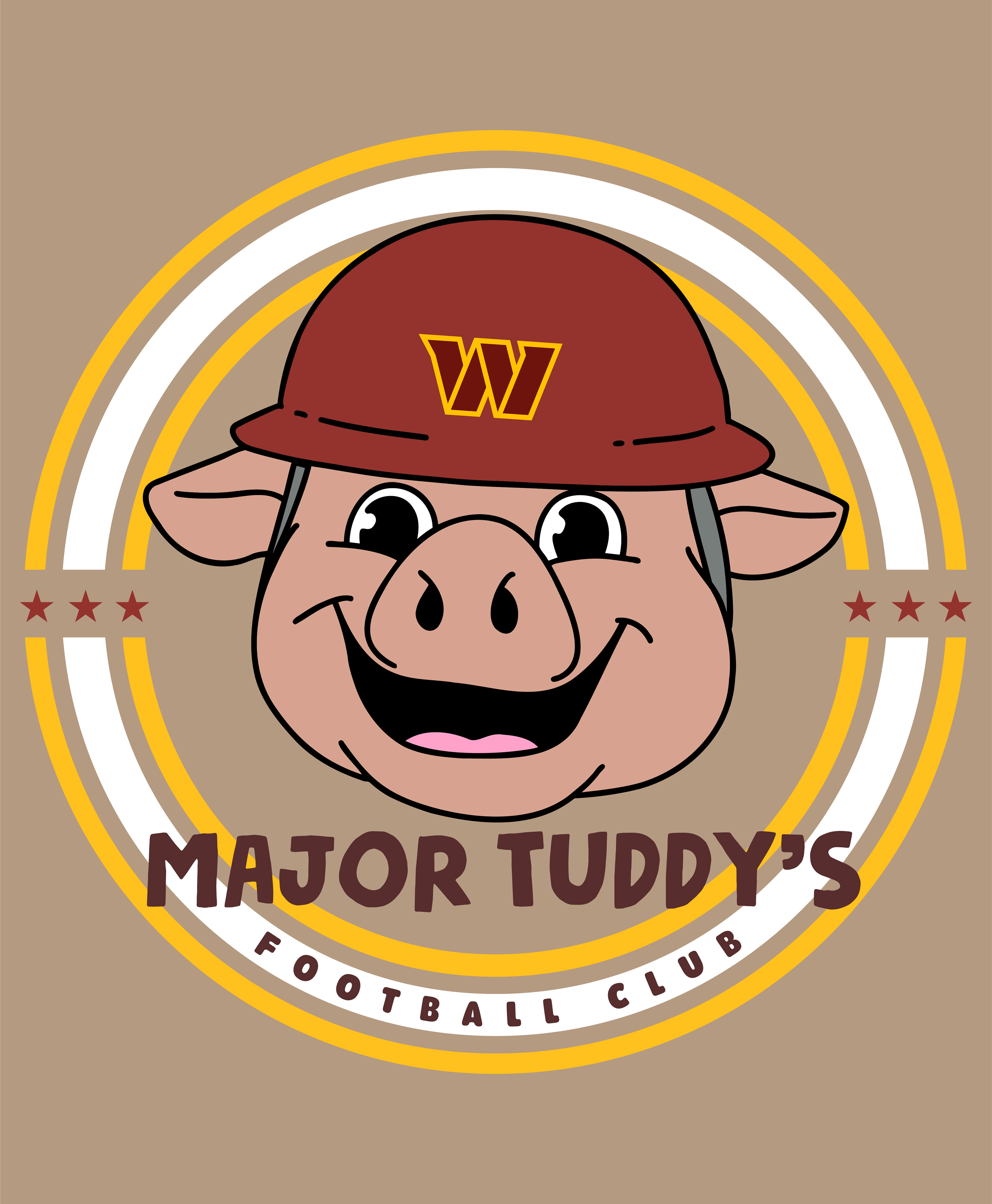 Major Tuddy's Football Club T-shirt design