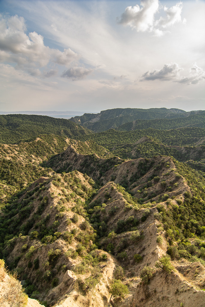 Uitzicht over het Strict Reserve van Vashlovani Nationaal Park