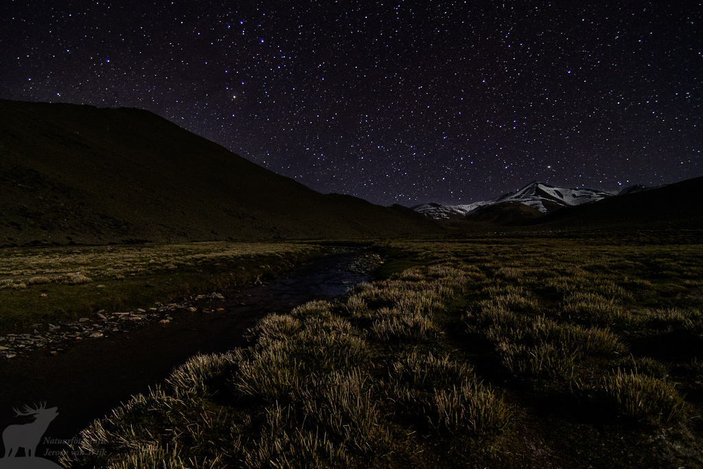 Sterrenhemel in de buurt van Tso Kar Lake. Juni 2019.
