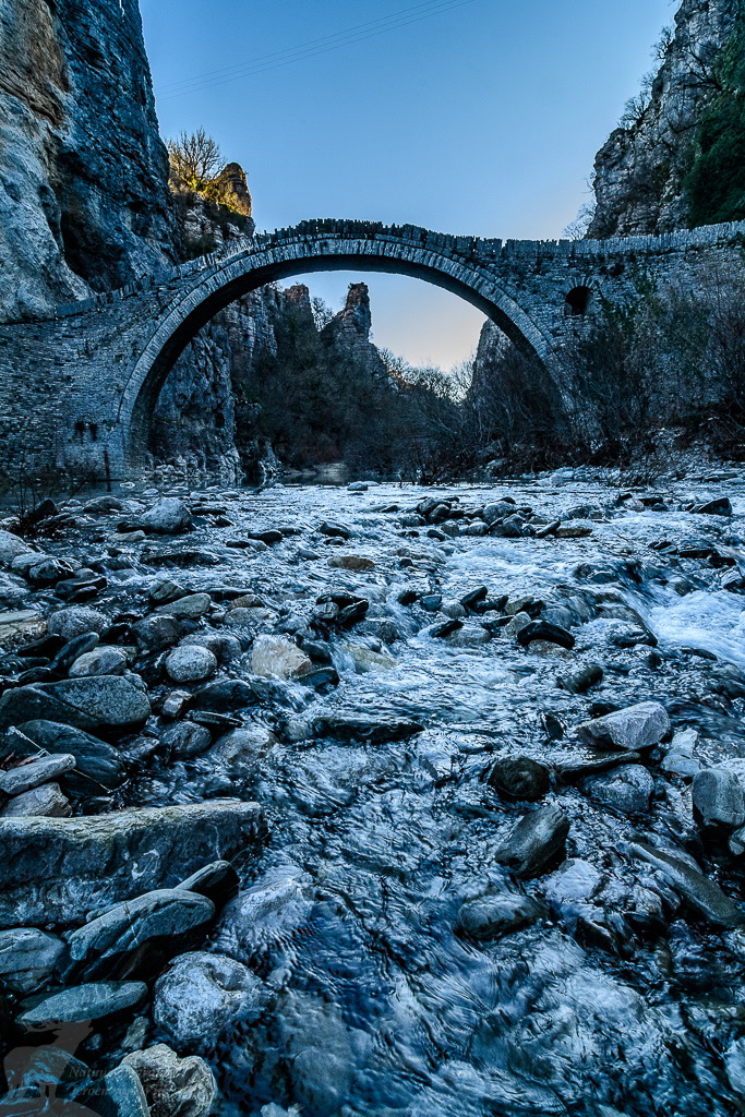Brug in Zagori, Griekenland