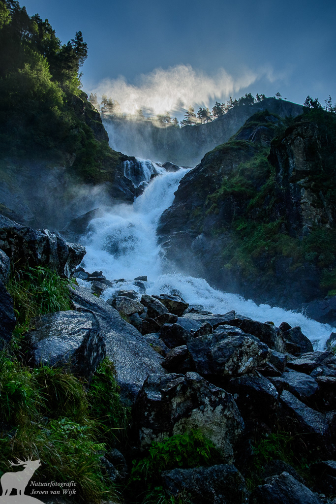 Latefossen waterval, Noorwegen, 2016.