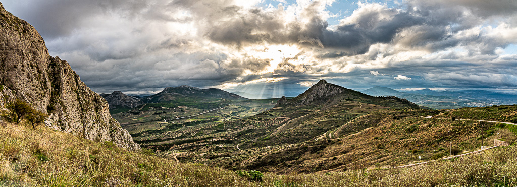 Landschap rondom Akrokorinthos, Griekenland