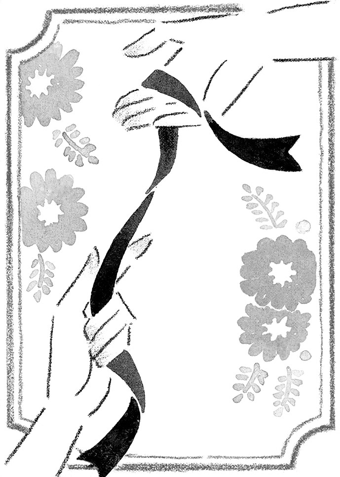 オール讀物 第6回　酒井順子　「女子校文学」挿絵