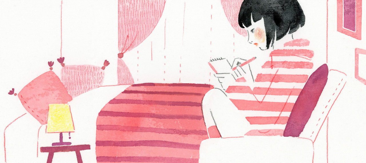 NHKワールドJAPAN Reading Japanイラスト 川上未映子「アイスクリーム熱」