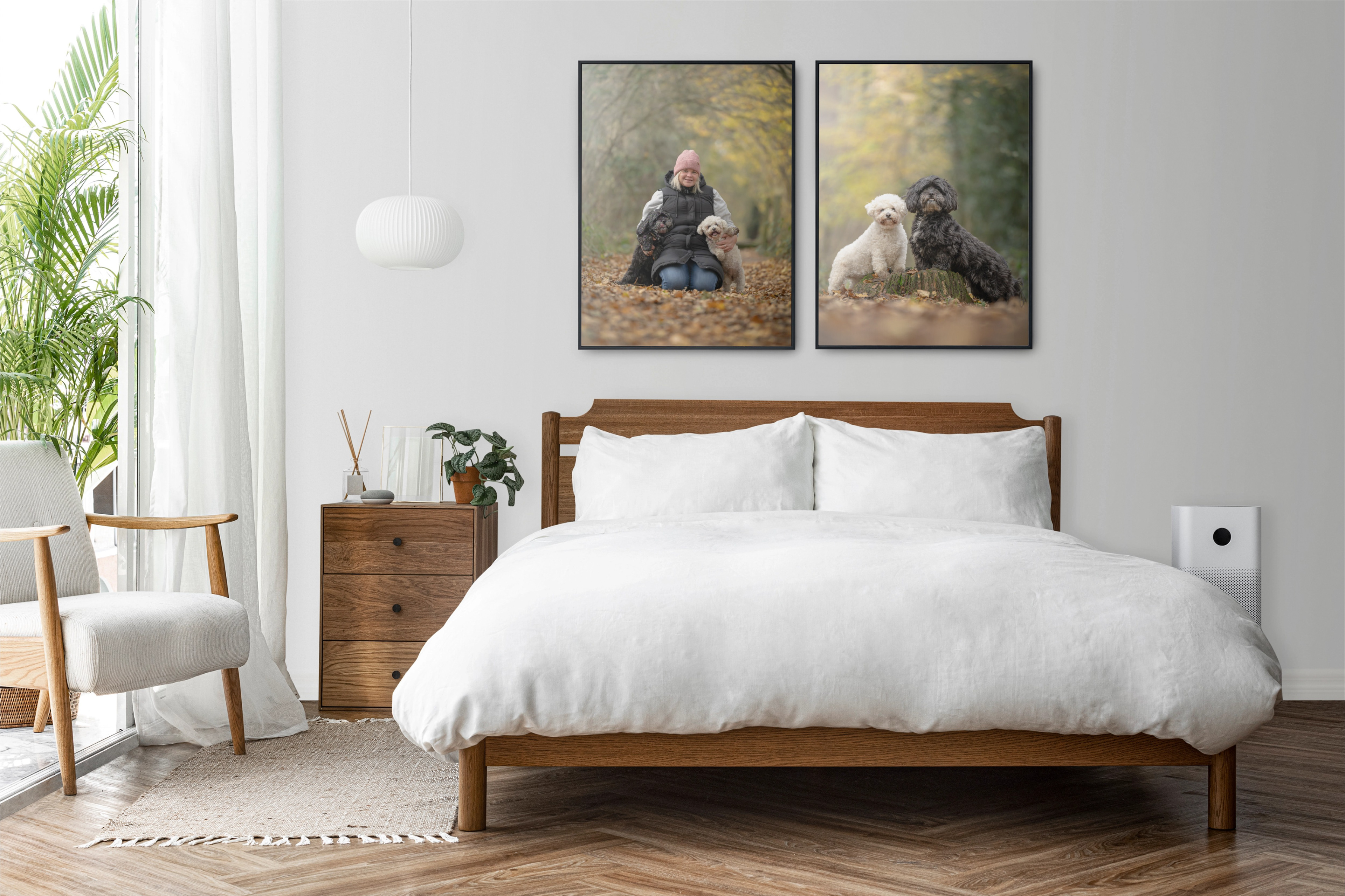 par of large framed prints portrait photographs local lincolnshire woodland outdoor location photoshoot