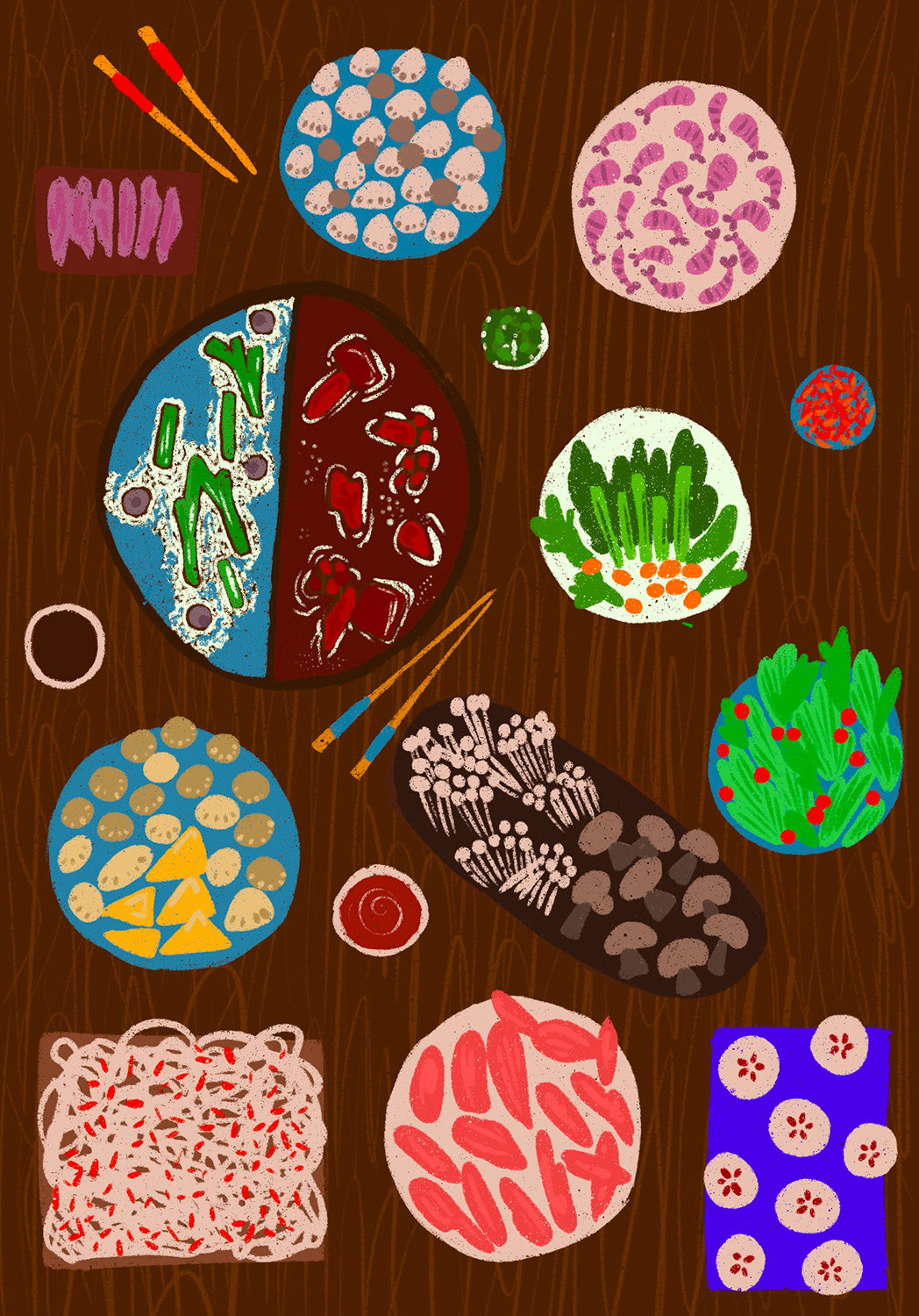Personal food illustration series: Chinese food