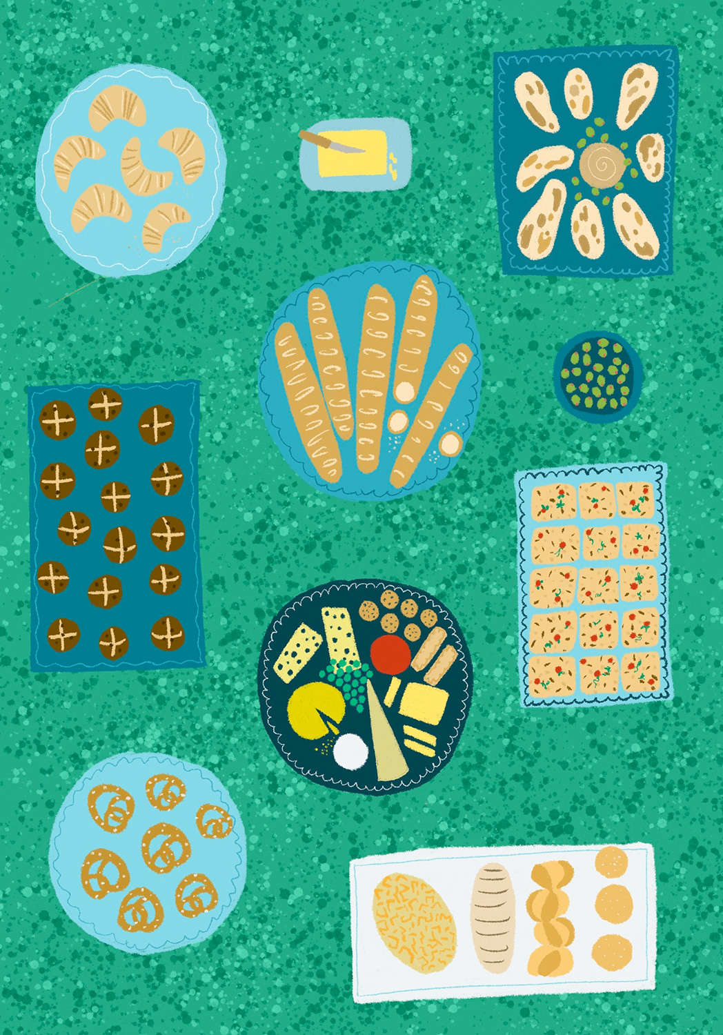 Personal food illustration series: Pastries