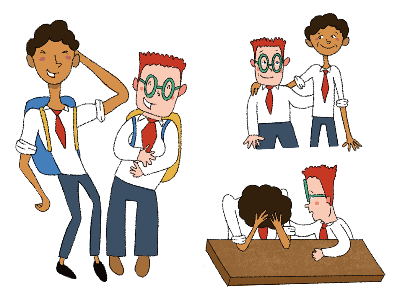 Protagonist & best friend from 2D short film 'Something Different'