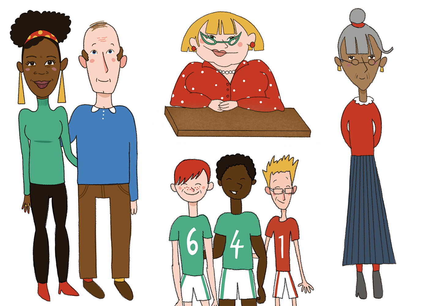 Full character cast including extras for 2D short film 'Something Different'
