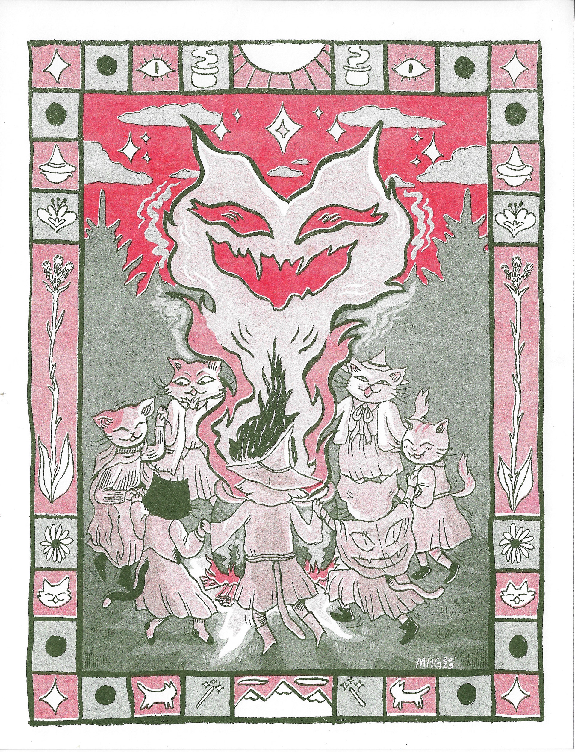 Coven (2023, riso print)