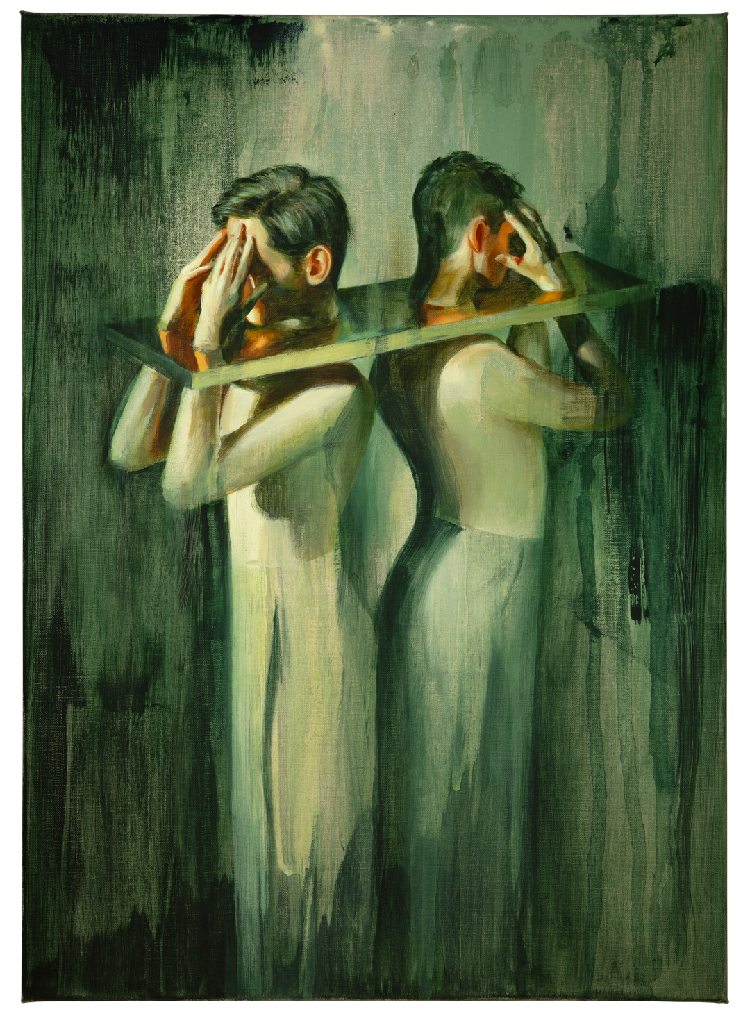 Manicis VI Pluvia, Robbin Veldman, 2025, 70 × 50 cm, oil on canvas,