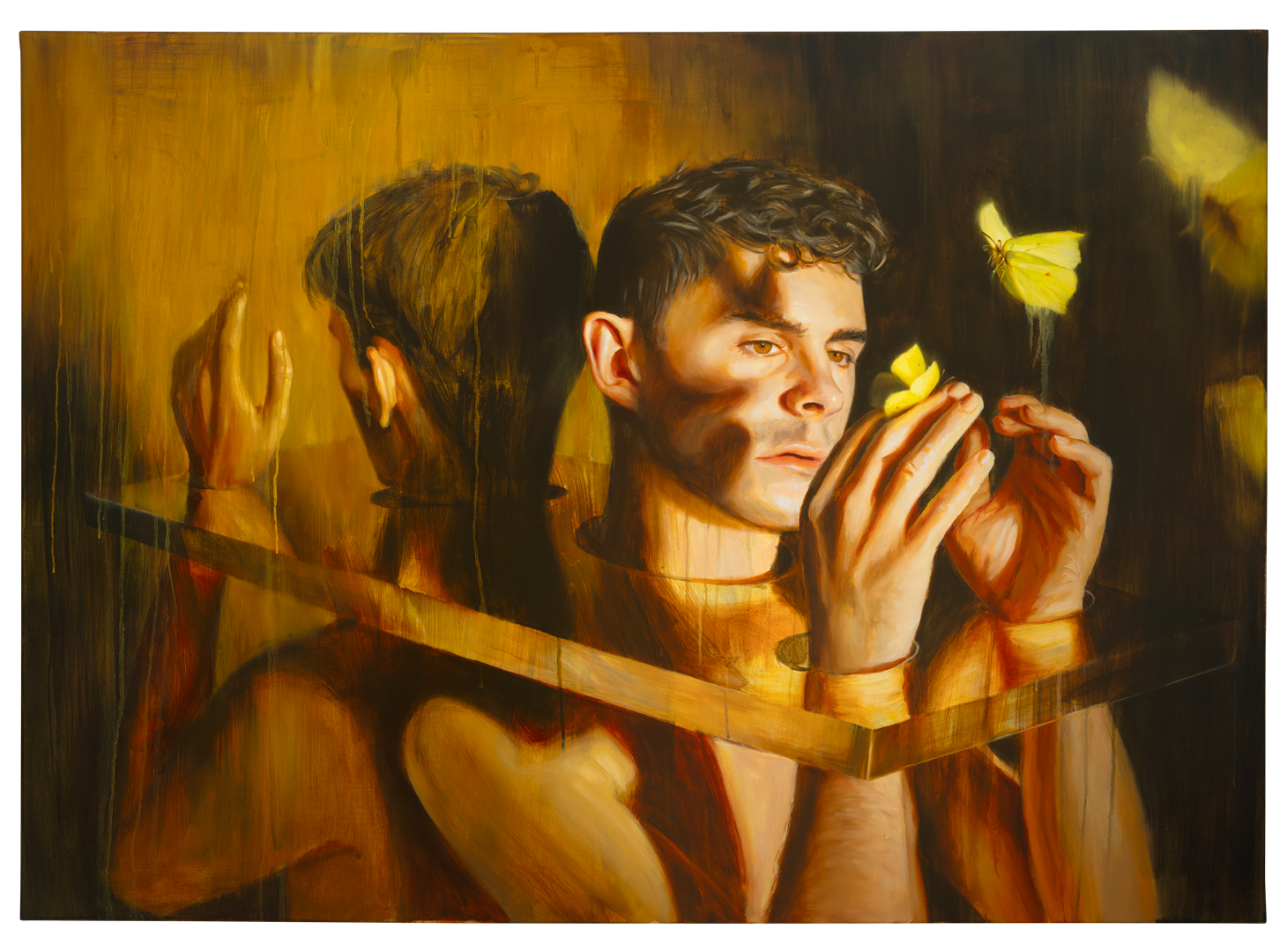 Manicis XI · Lux, Robbin Veldman, 2025, 100 × 140 cm, oil on canvas,