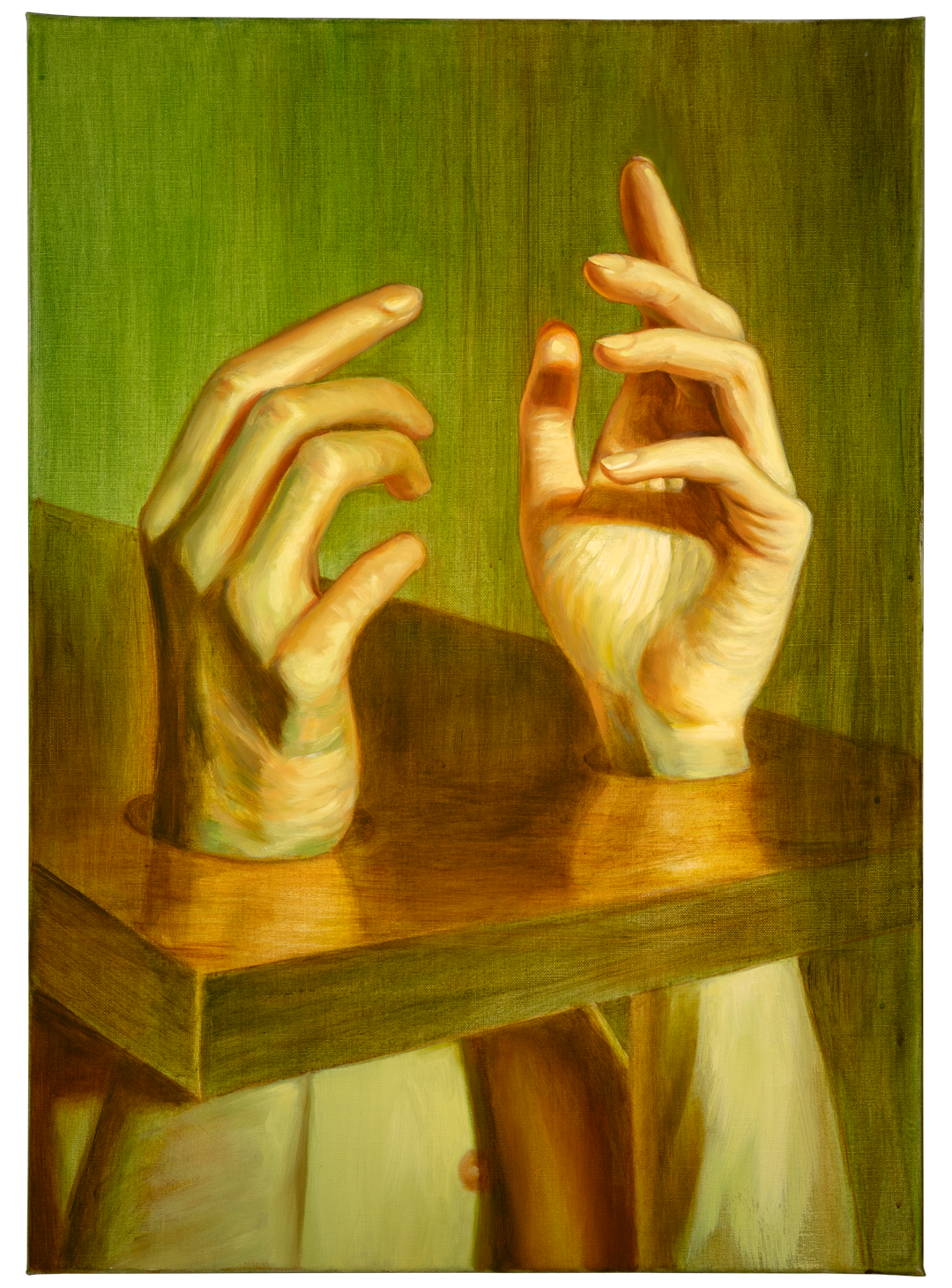 Manicis IX · Dimissio, Robbin Veldman, 2025, 70 × 50 cm, oil on canvas,