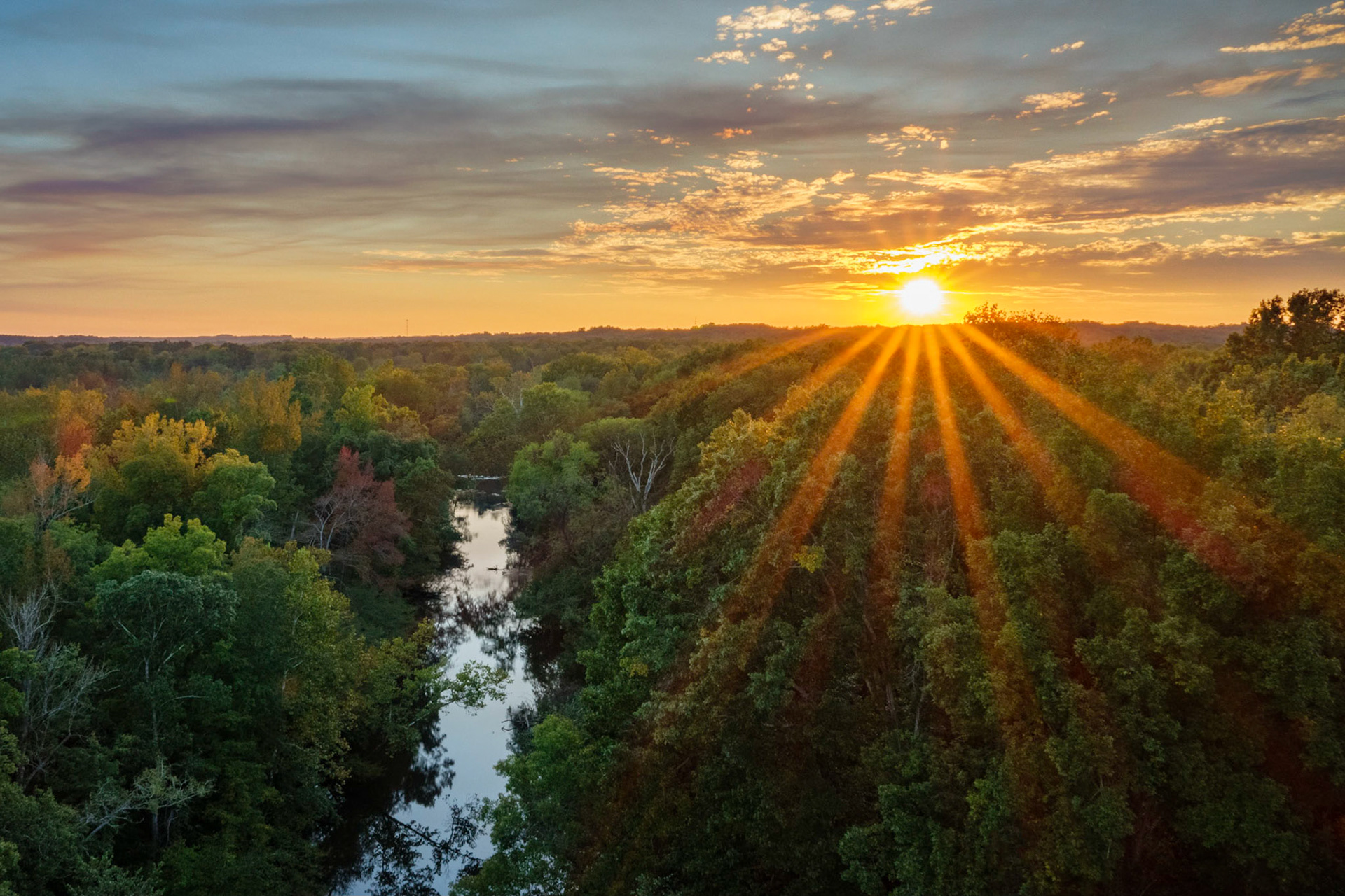 Sunset over Appomattox valley