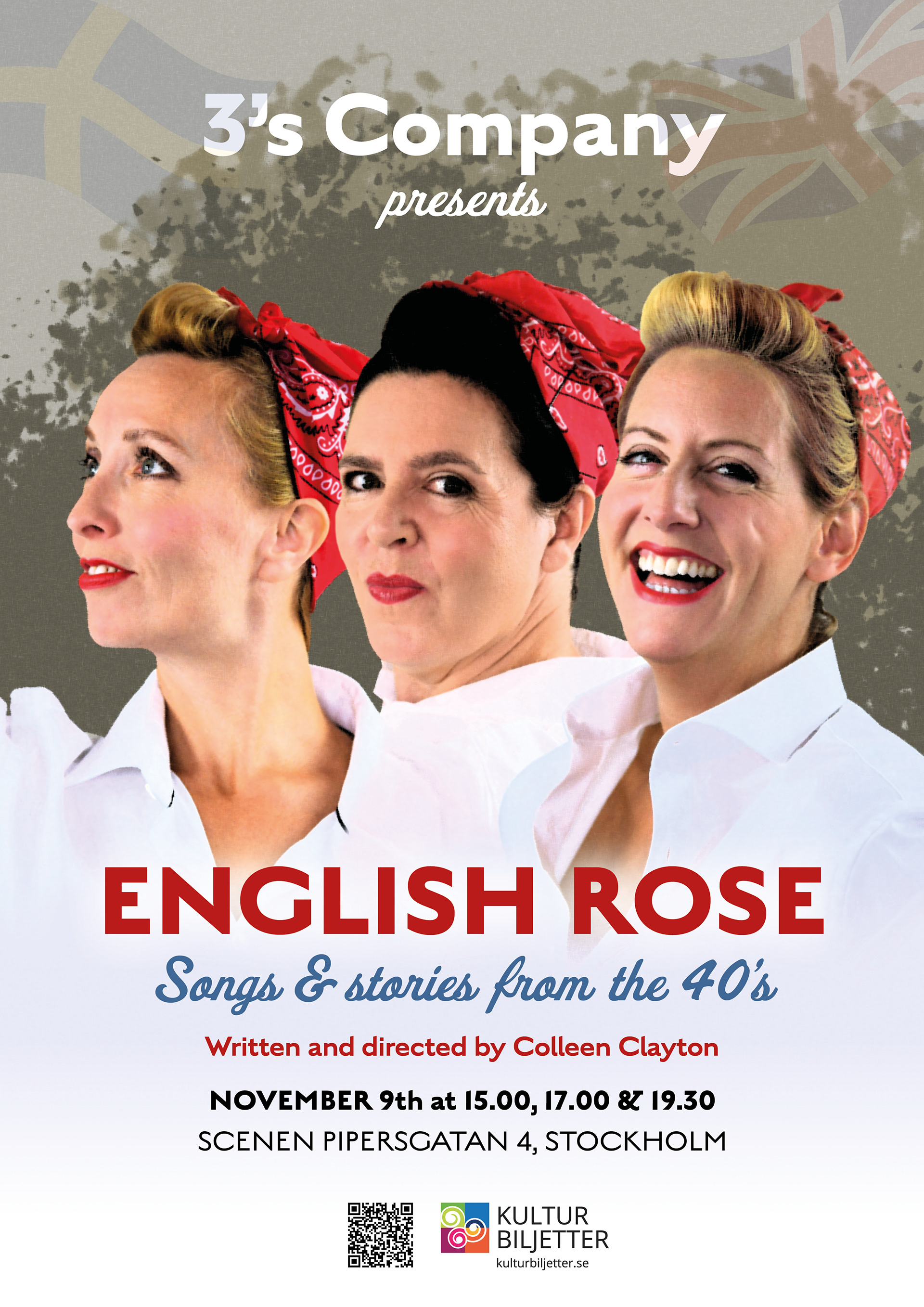 3´s Company "English rose; songs & stories..." première November 2019