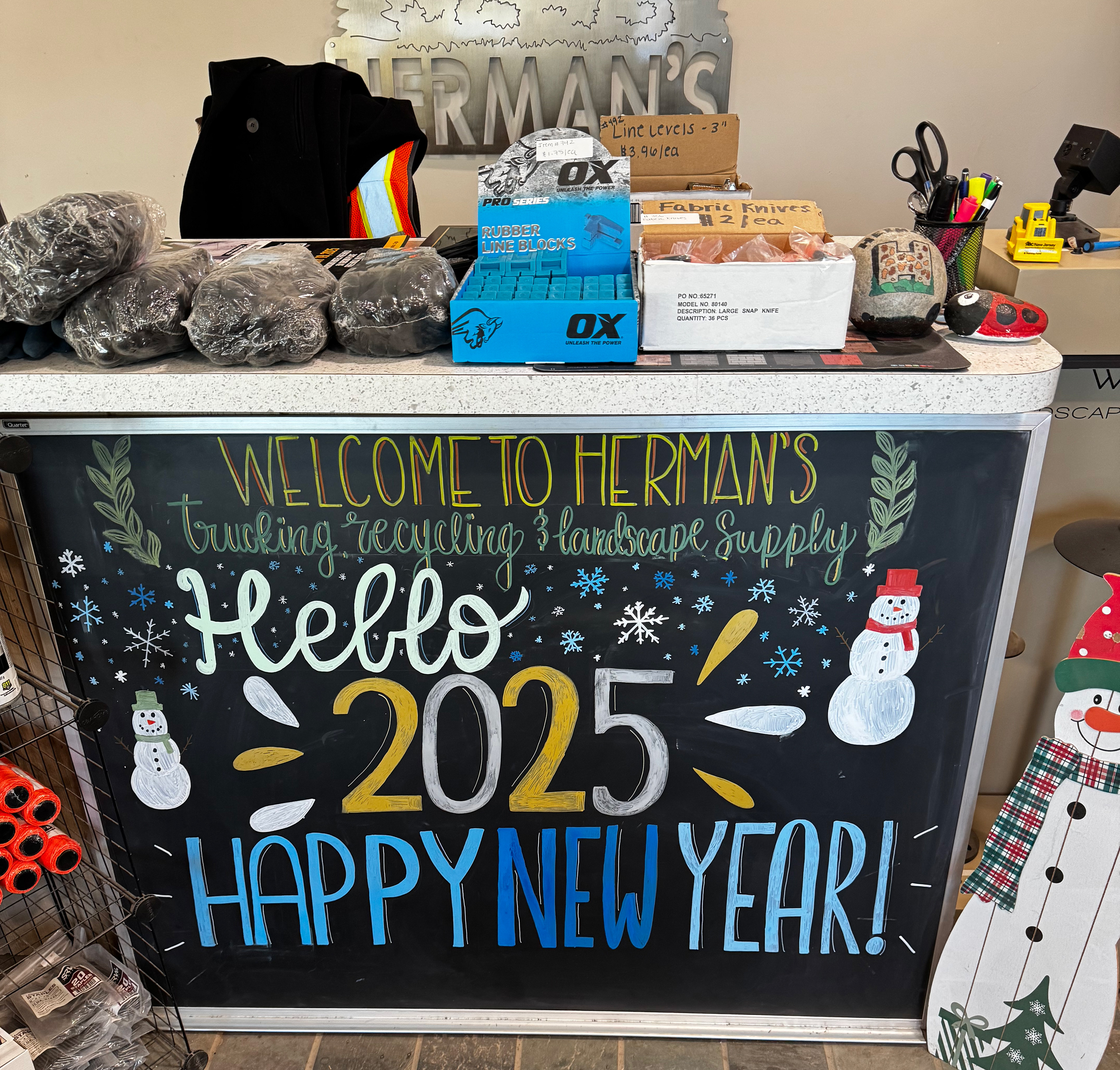 Chalkboard Art - Herman's Trucking, Recycling & Landscape Supply 2025