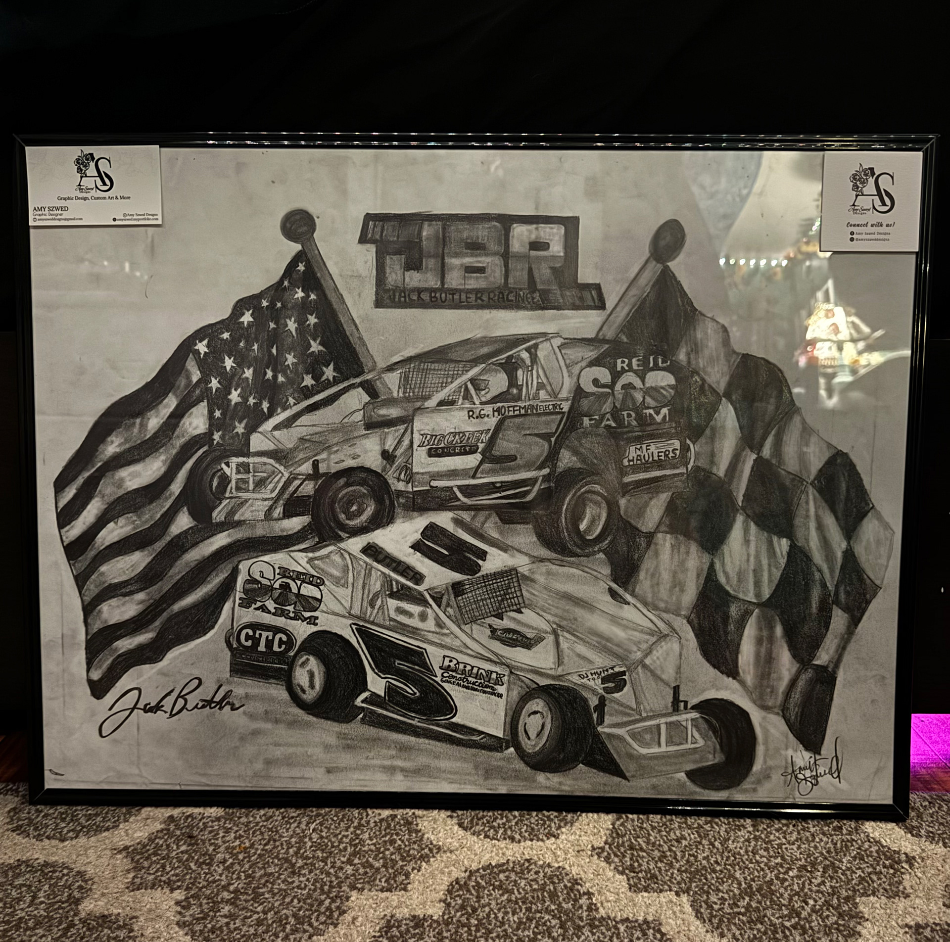Pencil Drawing - Jack Butler Racing 2025