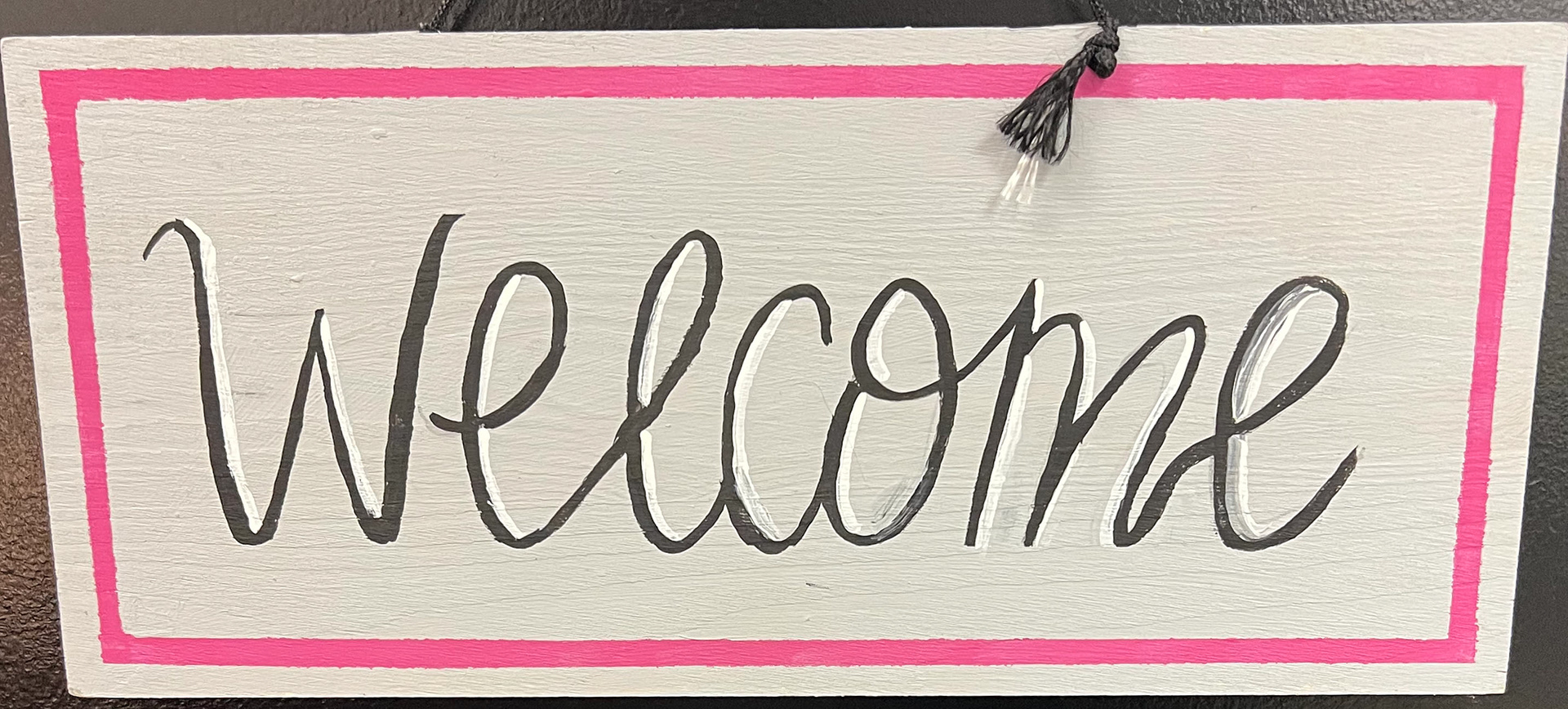 Hand Painted 'Welcome' Door Sign