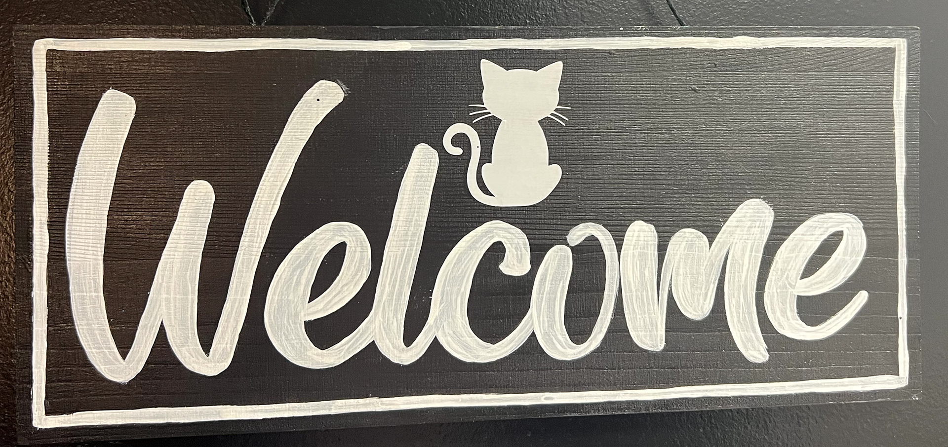 Hand Painted 'Welcome' Door Sign