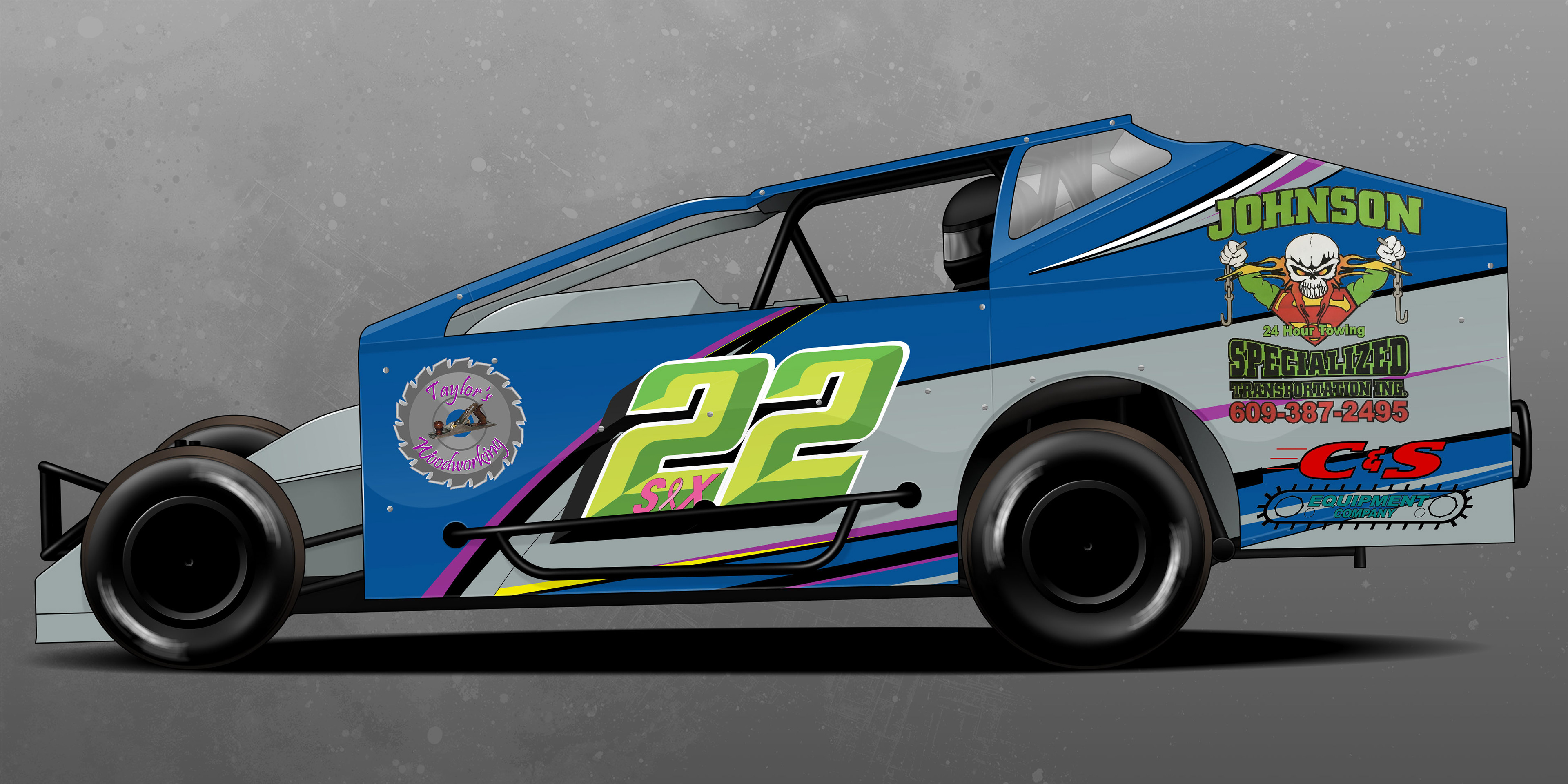 Racecar Wrap Design - TK Racing