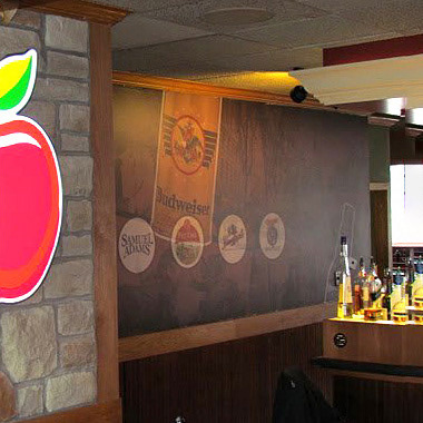 Beer-themed wall mural designed for Applebee’s, adding character and atmosphere to the restaurant interior.