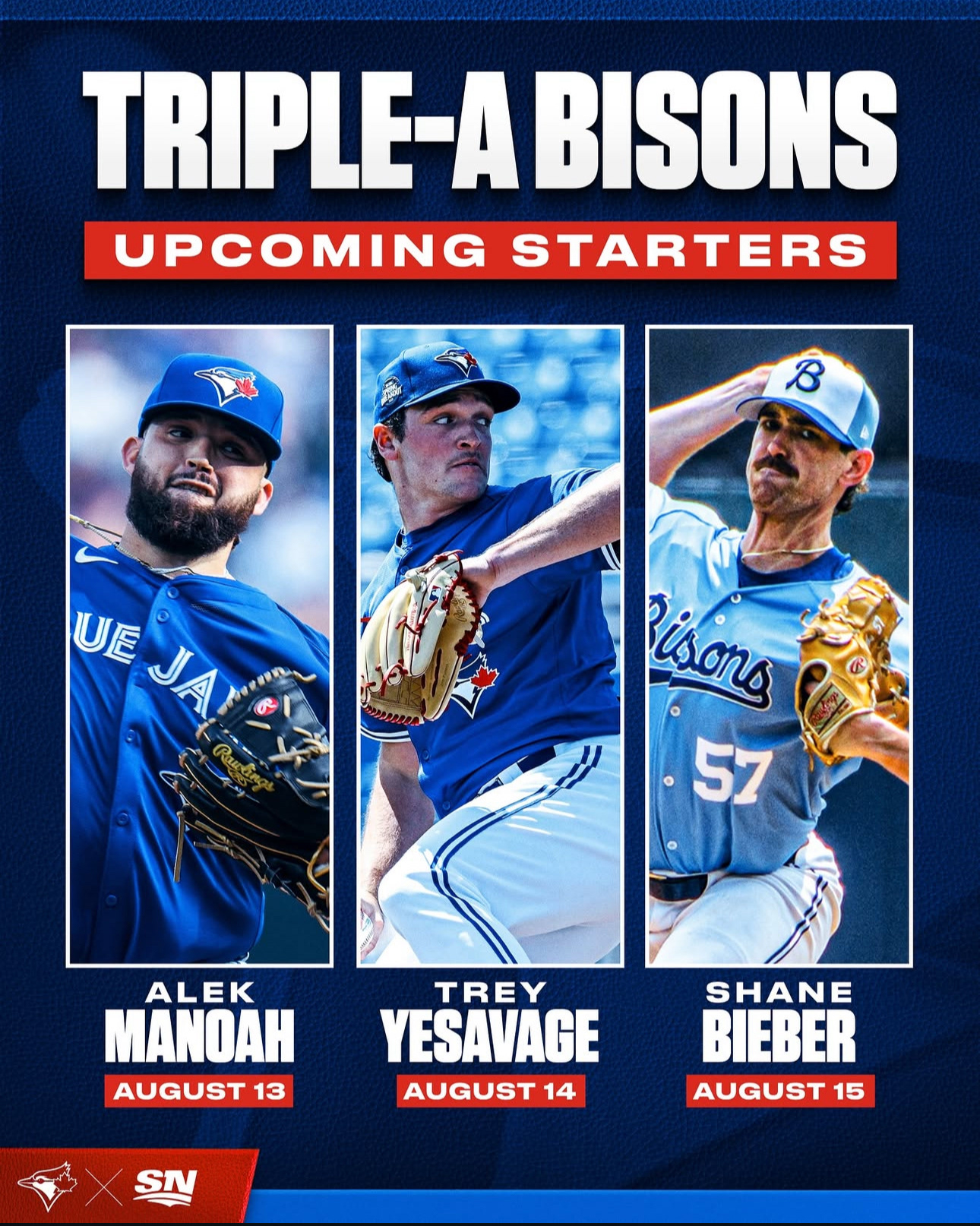 Photo of Shane Bieber featured on a Sporstnet graphic