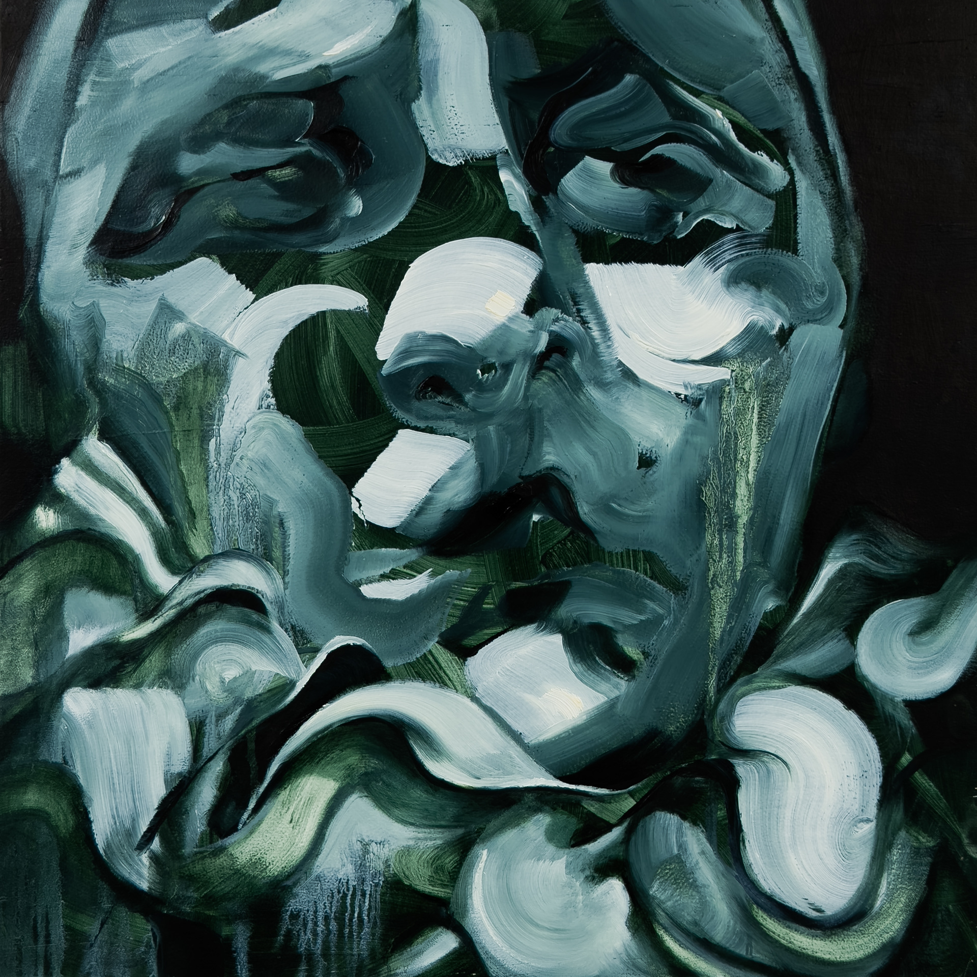 Uncertainly Oil on wooden panel, 50 x 50 cm. (19.7 x 19.7 in.), 2024