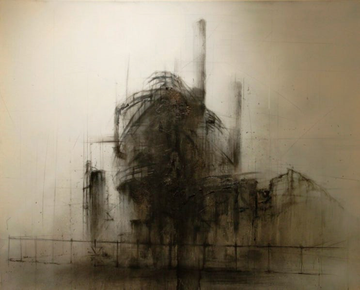 Factory No.1, Oil and aerosol spray paint on canvas, 130.3 × 162.2 cm (51 × 64 in.), 2011