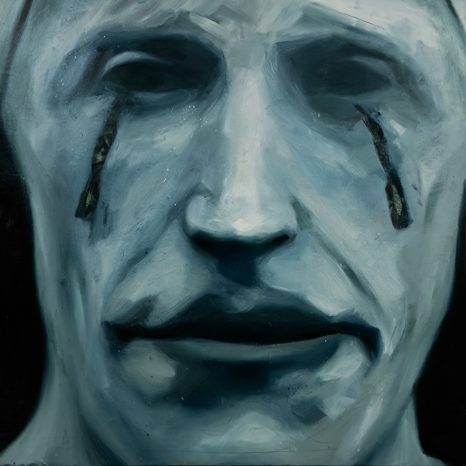 Unrest Oil on wooden panel, 50 x 50 cm. (19.7 x 19.7 in.), 2024