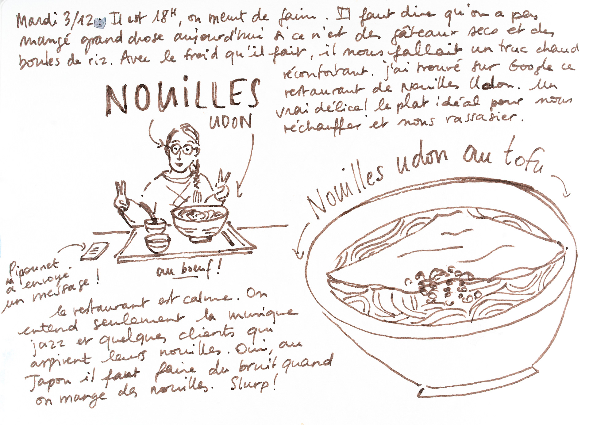 Un plat de nouilles Udon