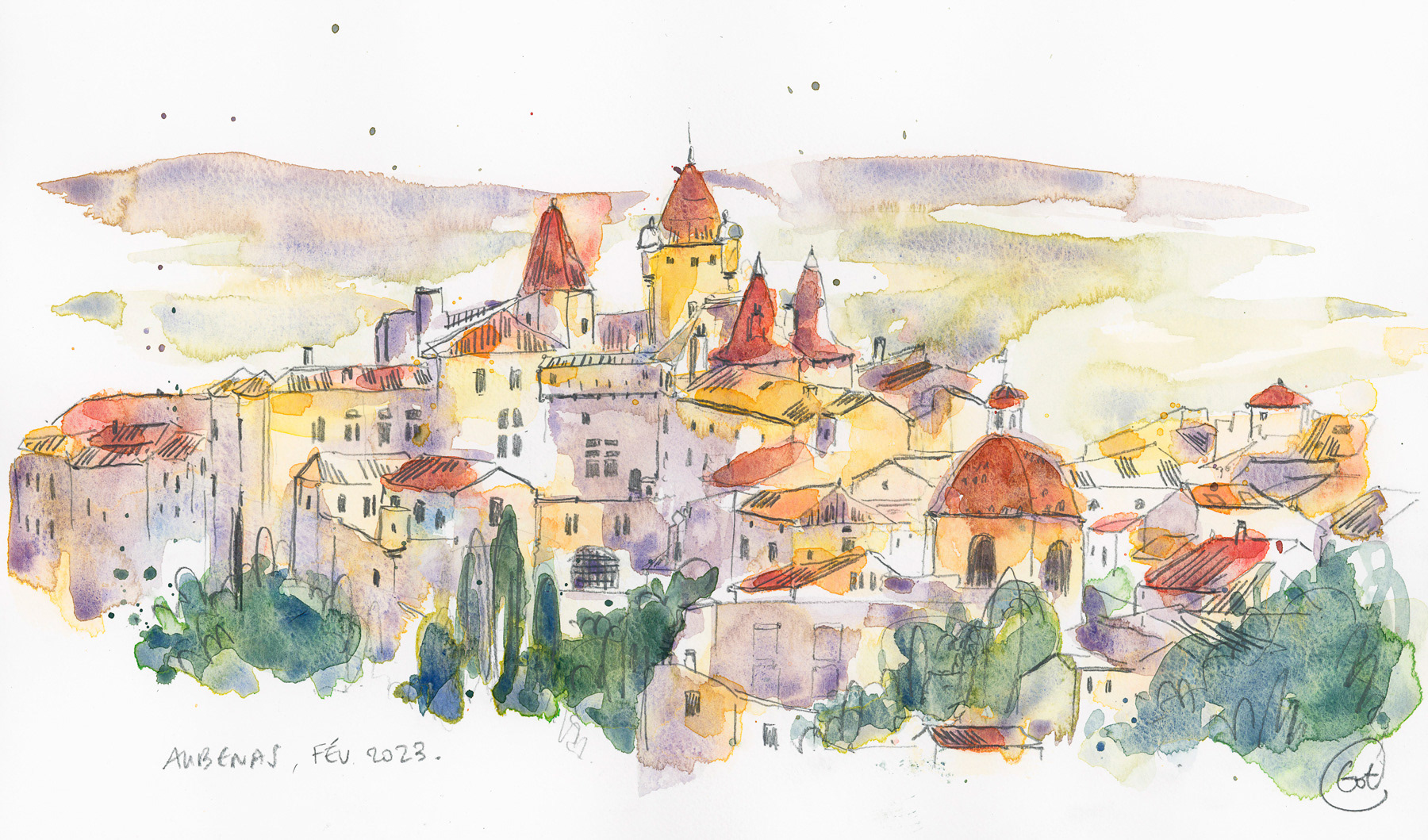 Aubenas et son chateau