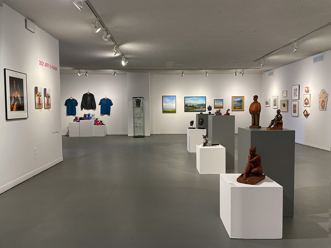 Installation fragment | Art-O-Rama 2021 | Co-curation | Harcourt House Artist Run Centre | Edmonton, AB | Photo courtesy of Darren Kooyman