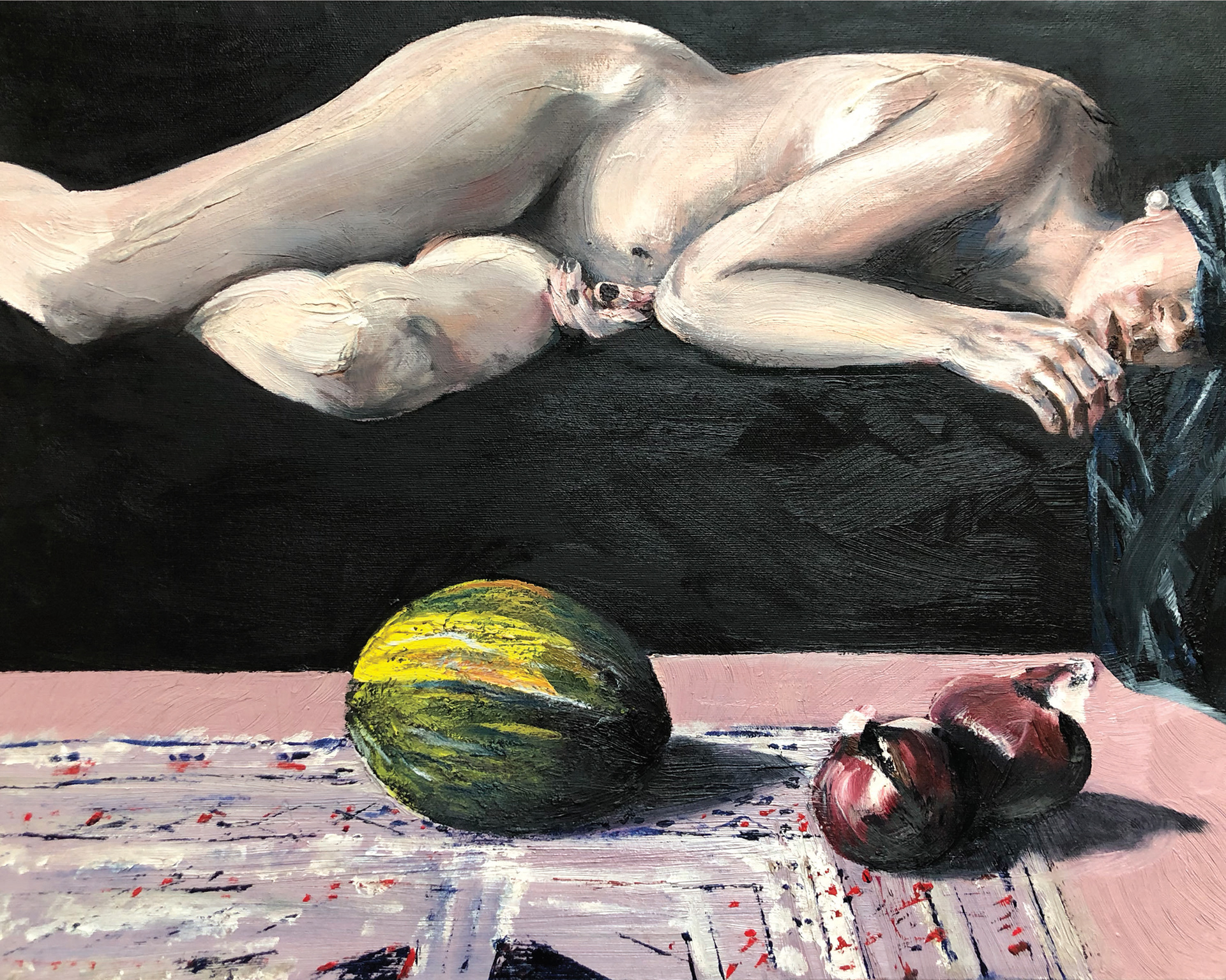 Asal Andarzipour "Formless Experience of my Life" , oil on canvas, 16 x 20 inches, 2020